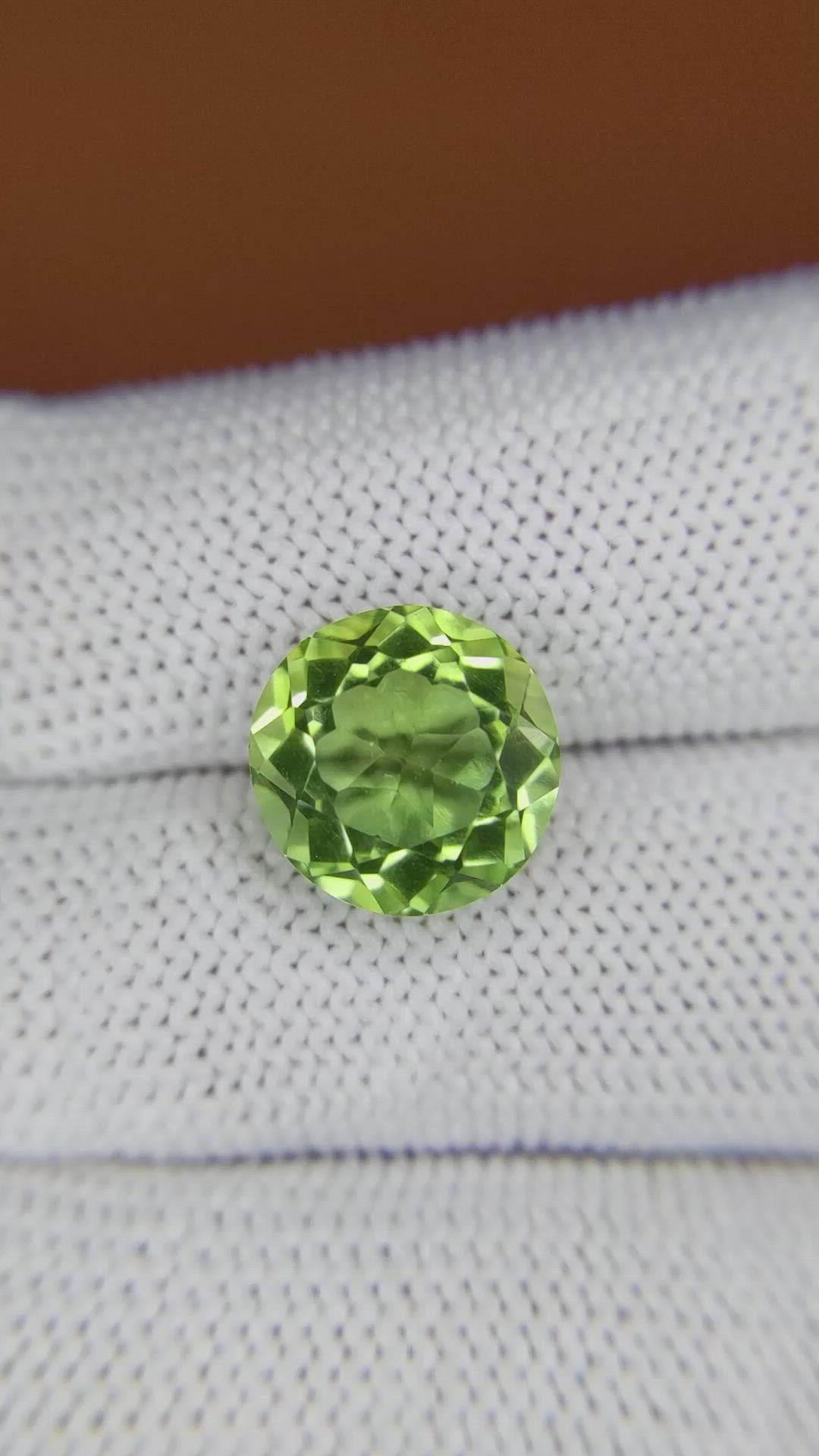 5.42 Ct. Yellowish Green Prasiolite from Brazil Size Video
