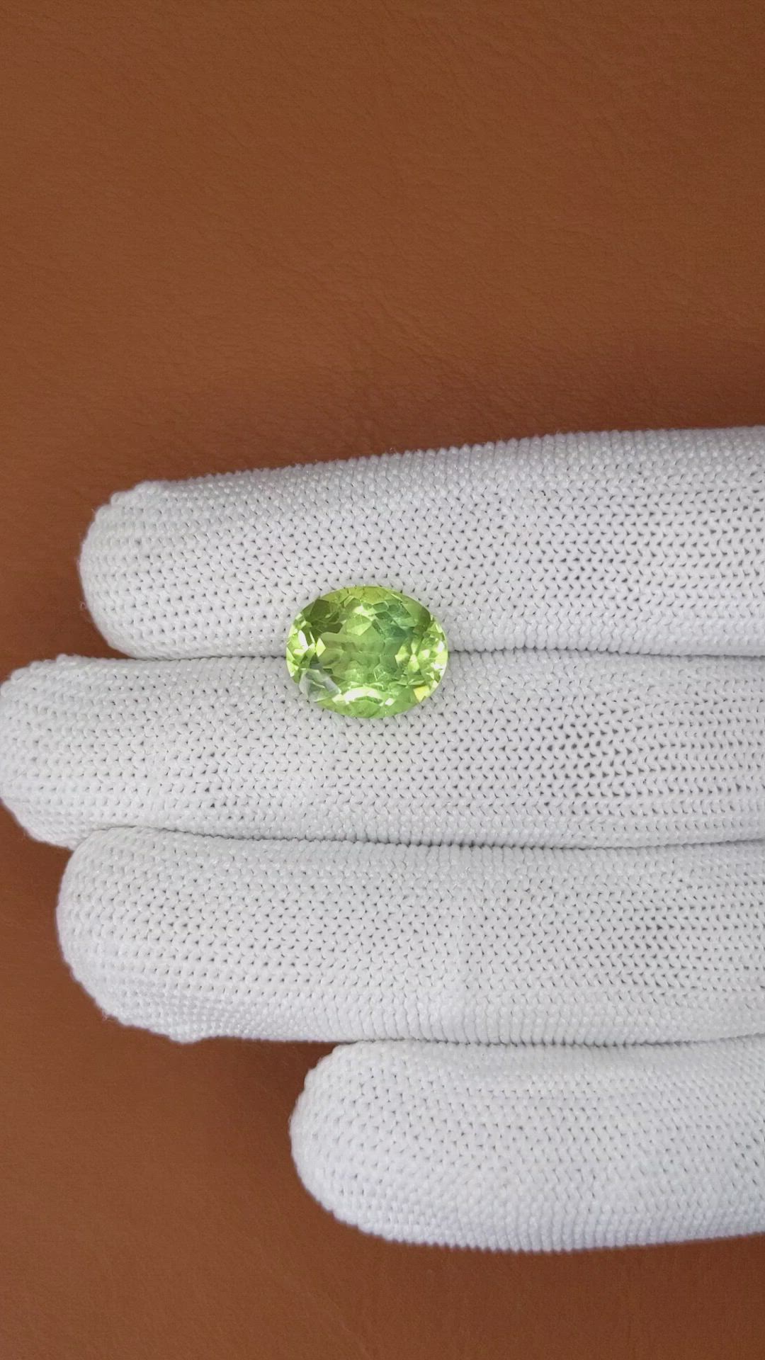 5.81 Ct. Yellowish Green Prasiolite from Brazil Size Video