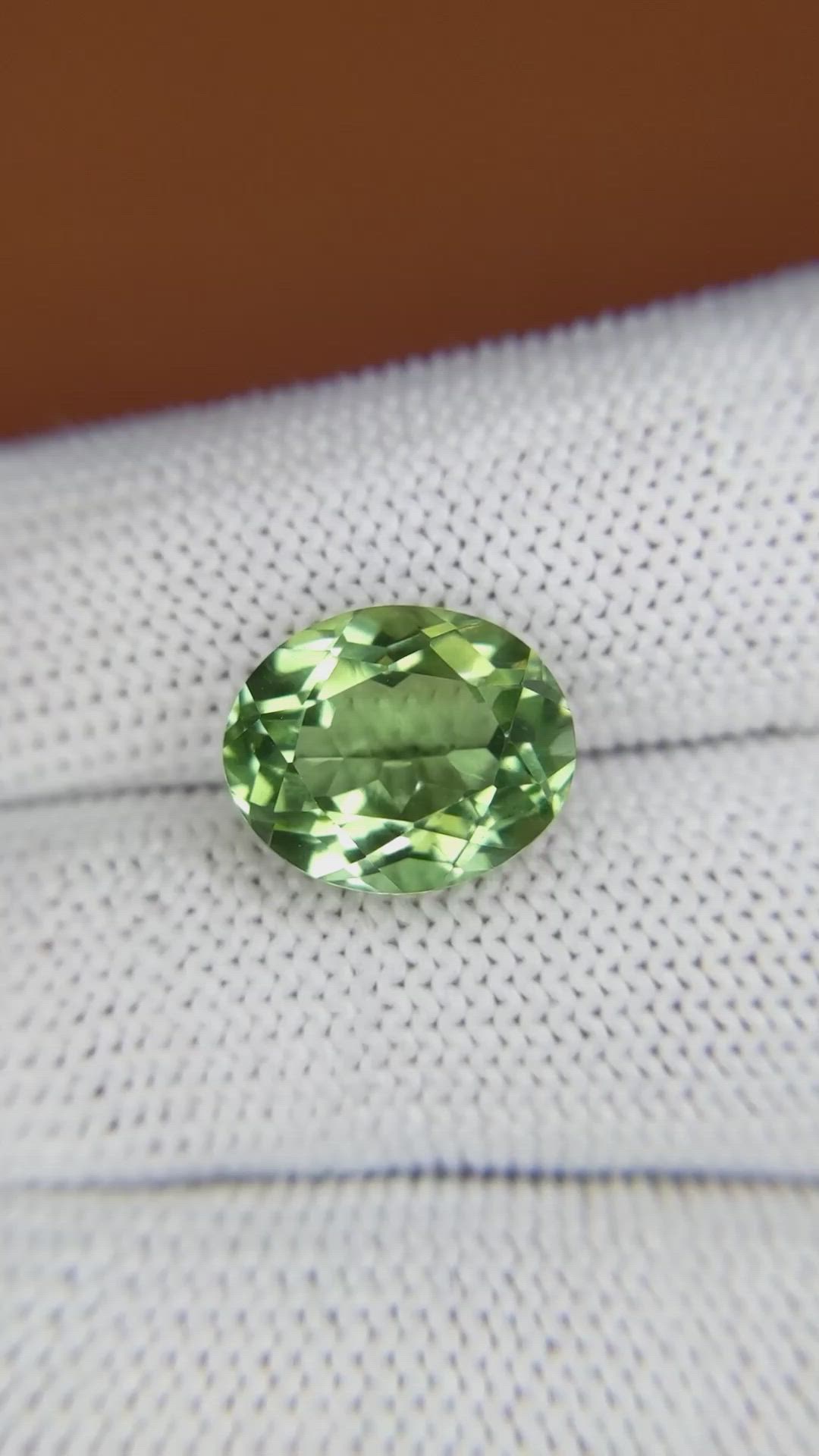 6.00 Ct. Green Prasiolite from Brazil Size Video