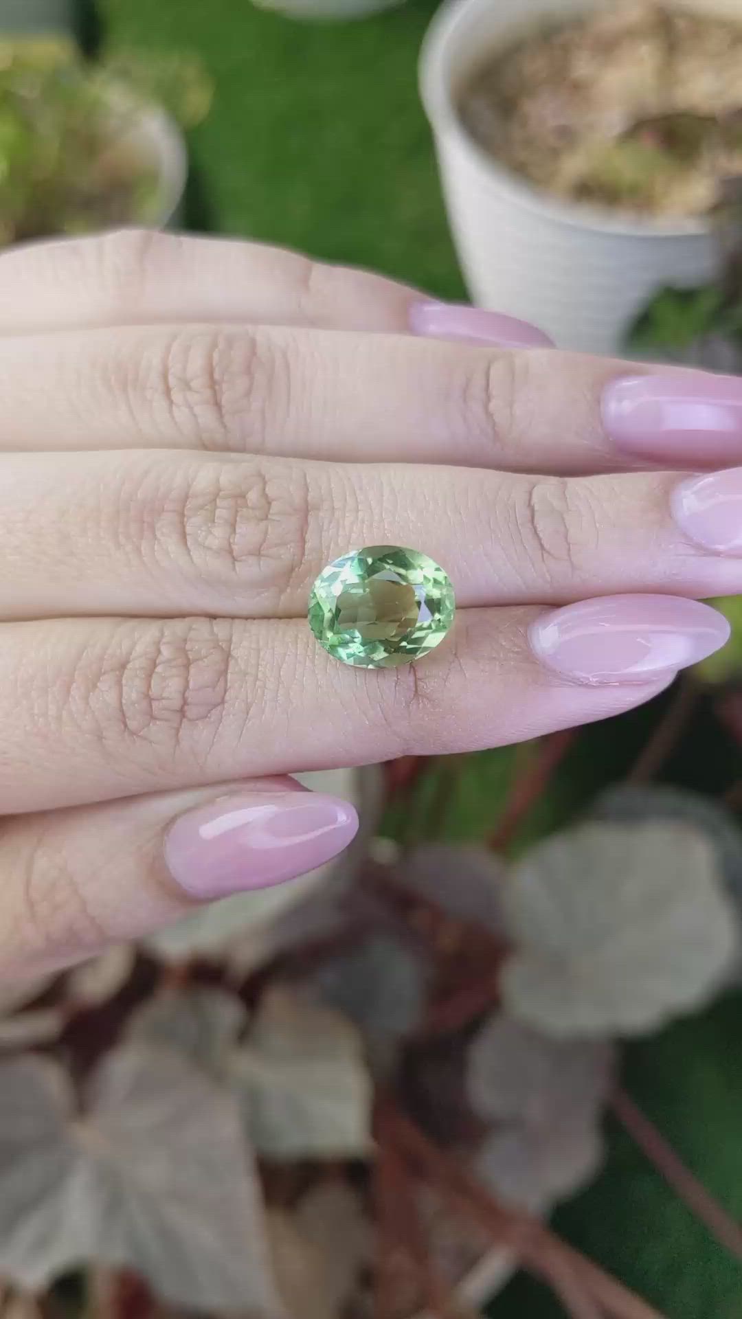 6.01 Ct. Green Prasiolite from Brazil Size Video
