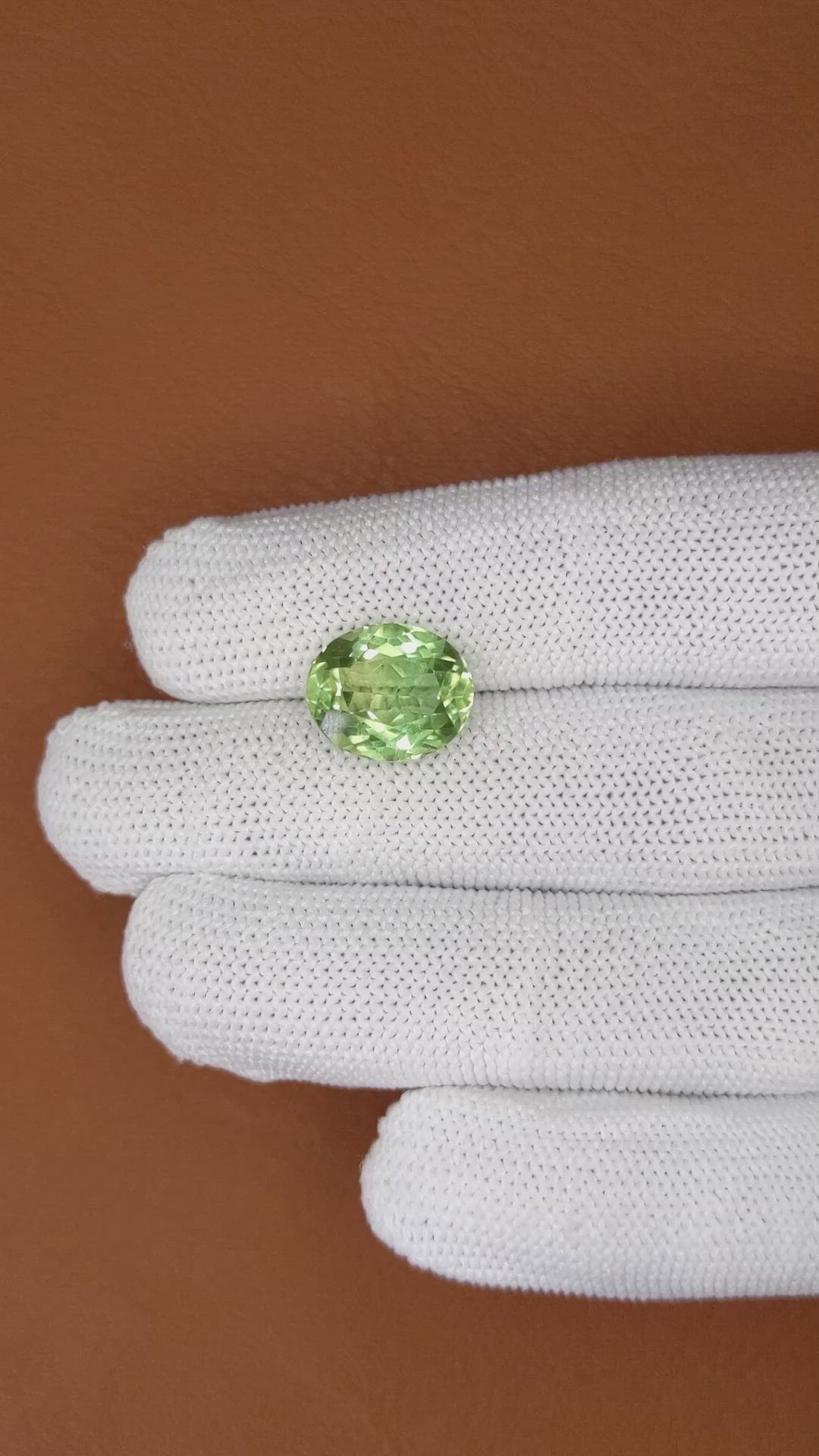 6.01 Ct. Green Prasiolite from Brazil Size Video