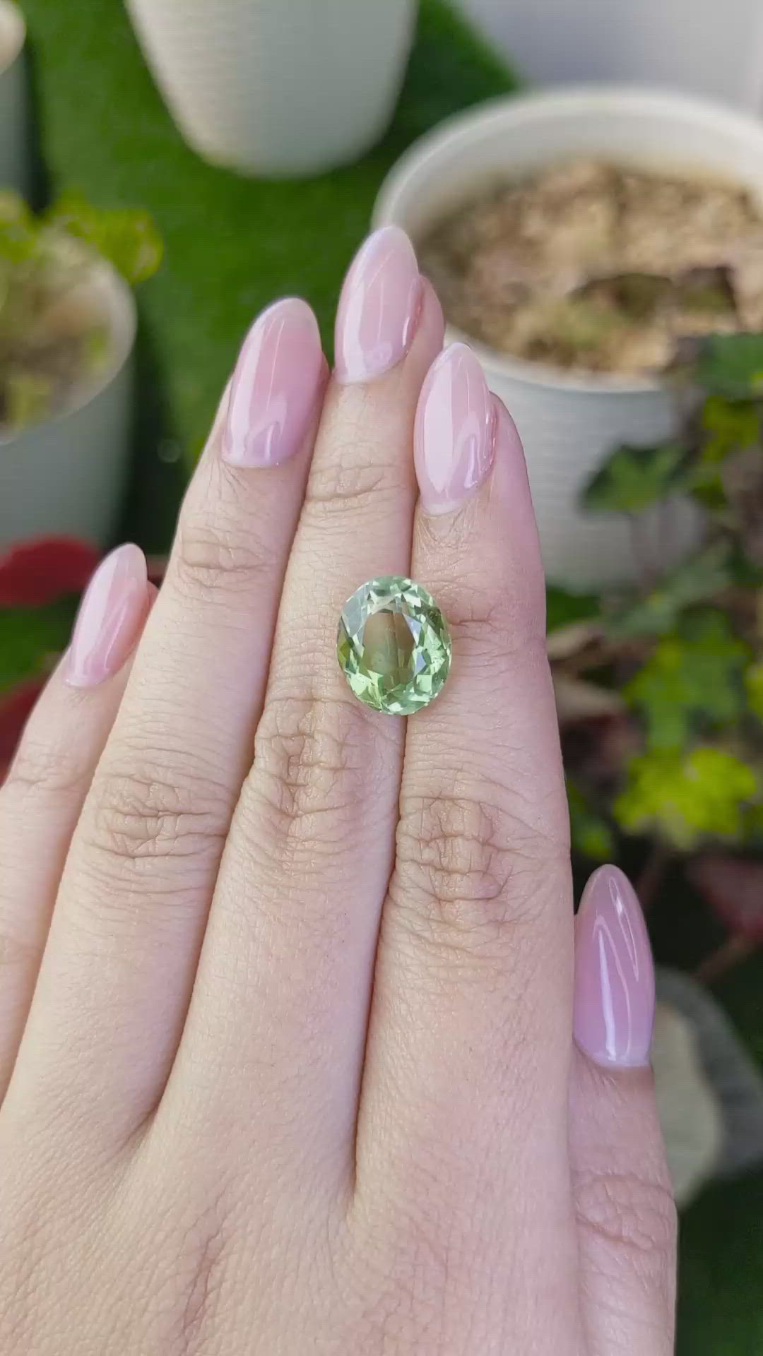 6.01 Ct. Green Prasiolite from Brazil Size Video