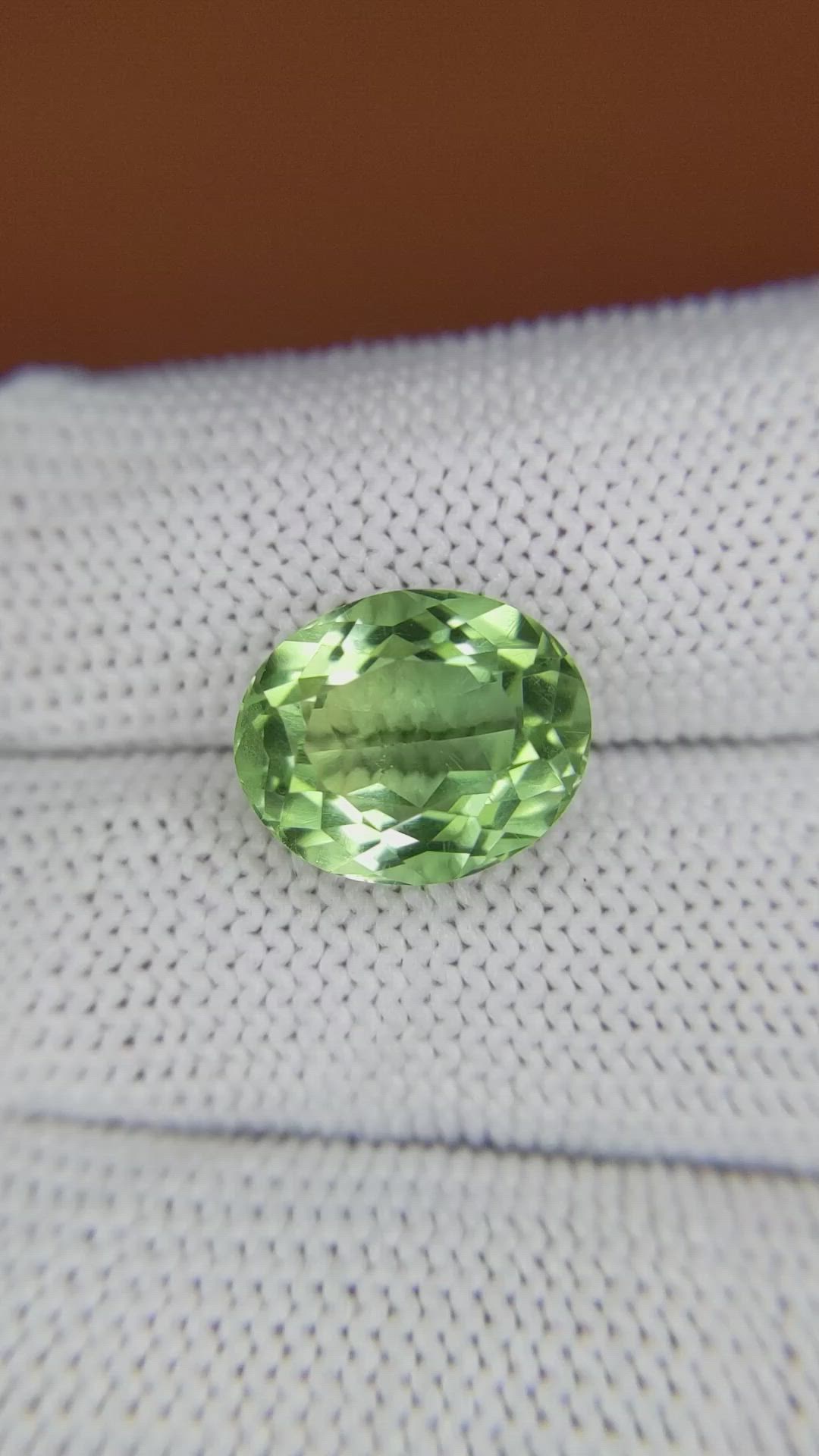 6.01 Ct. Green Prasiolite from Brazil Size Video