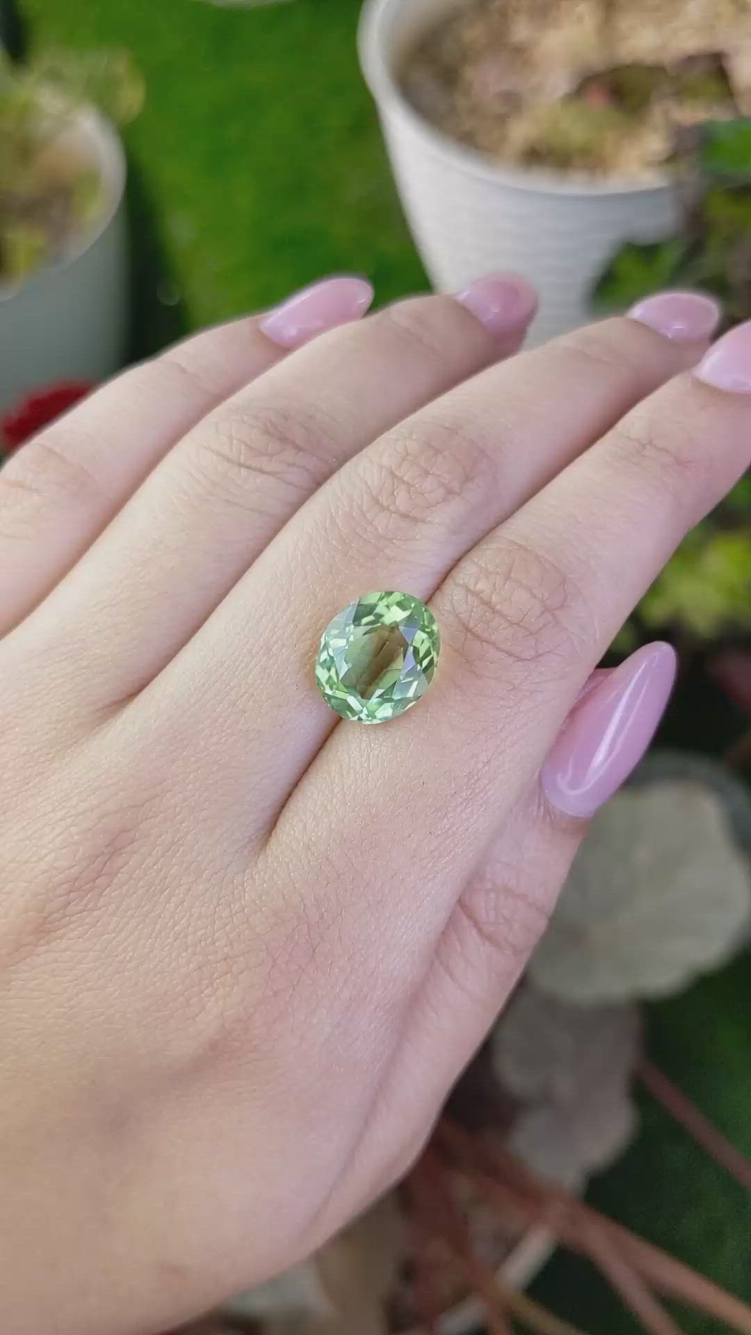 6.01 Ct. Green Prasiolite from Brazil Size Video