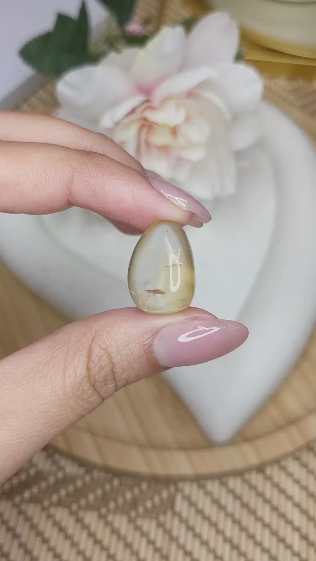 17.25 Ct. Yellow Cabochon Quartz from Brazil Size Video
