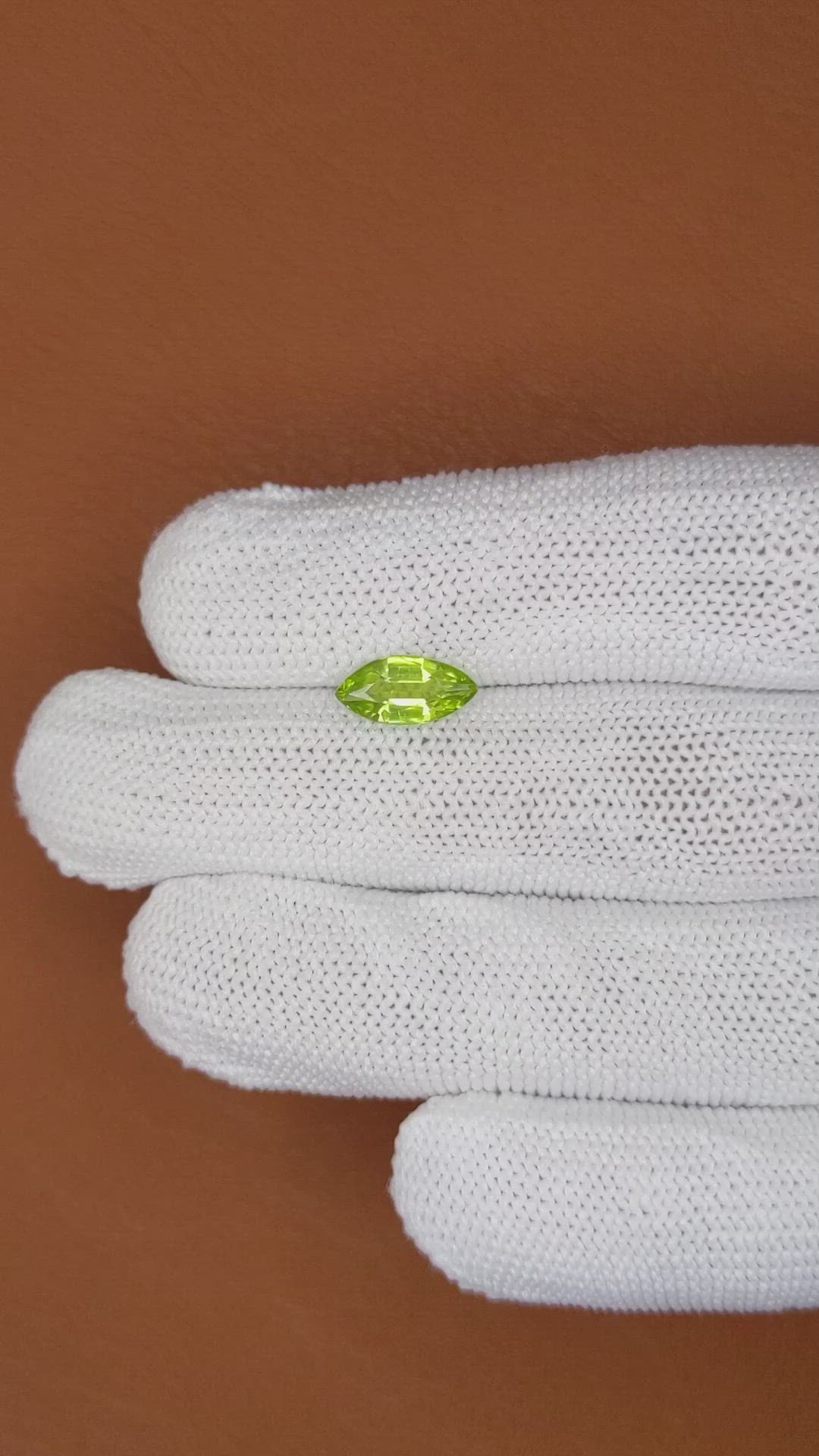 1.14 Ct. Yellowish Green Peridot from Ceylon (Sri Lanka) Size Video