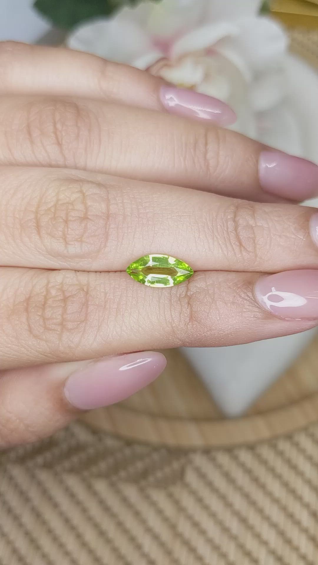 1.14 Ct. Yellowish Green Peridot from Ceylon (Sri Lanka) Size Video