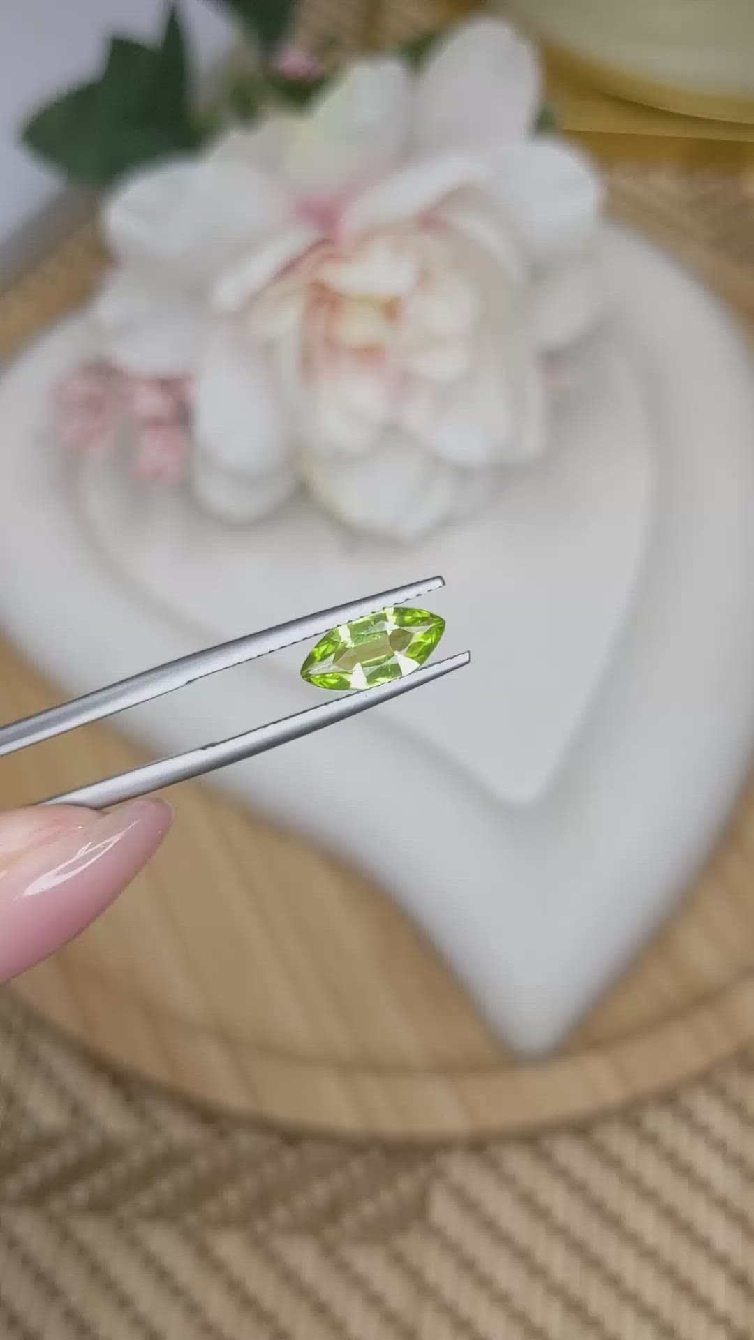 1.14 Ct. Yellowish Green Peridot from Ceylon (Sri Lanka) Size Video