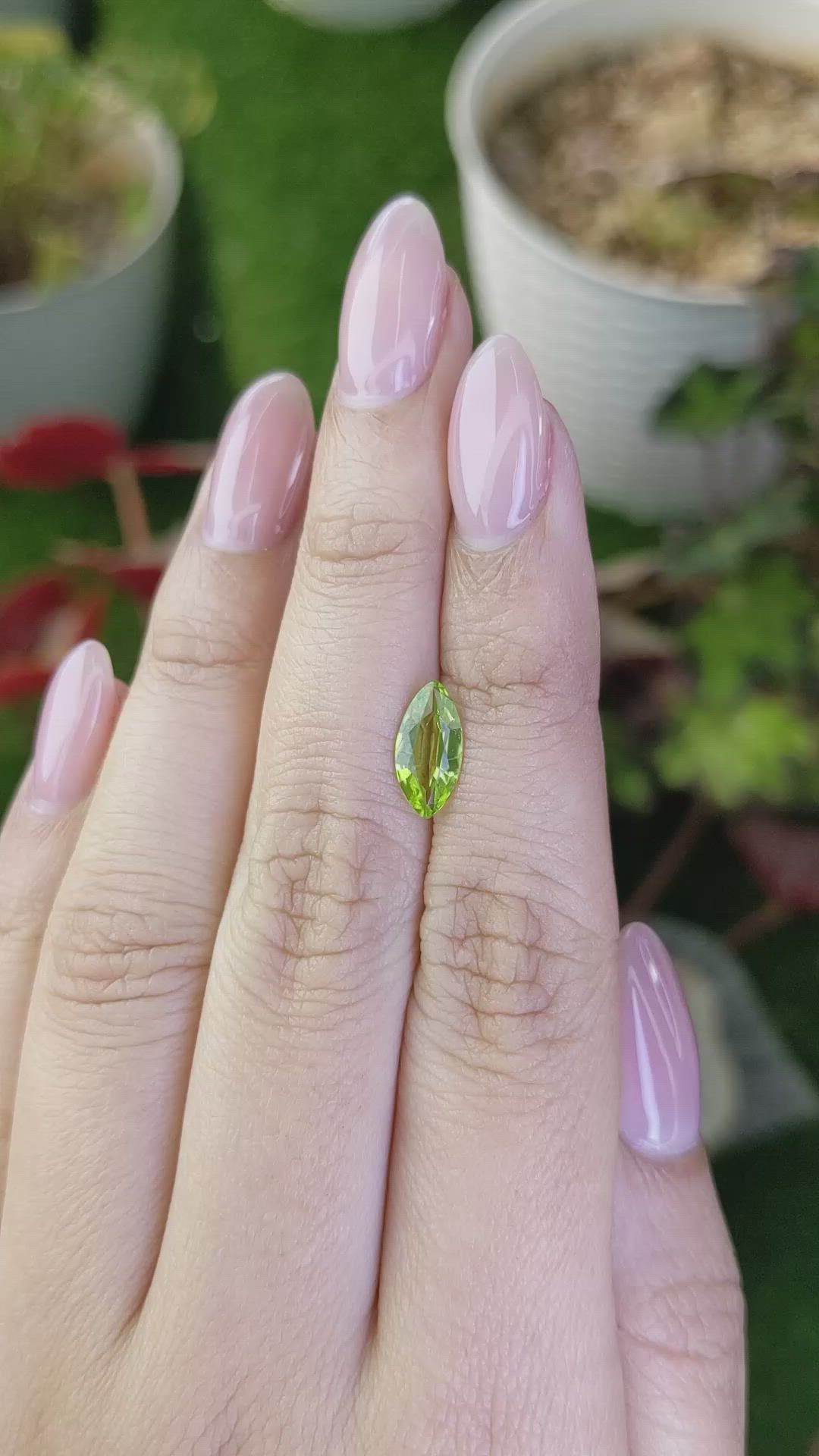 1.14 Ct. Yellowish Green Peridot from Ceylon (Sri Lanka) Size Video