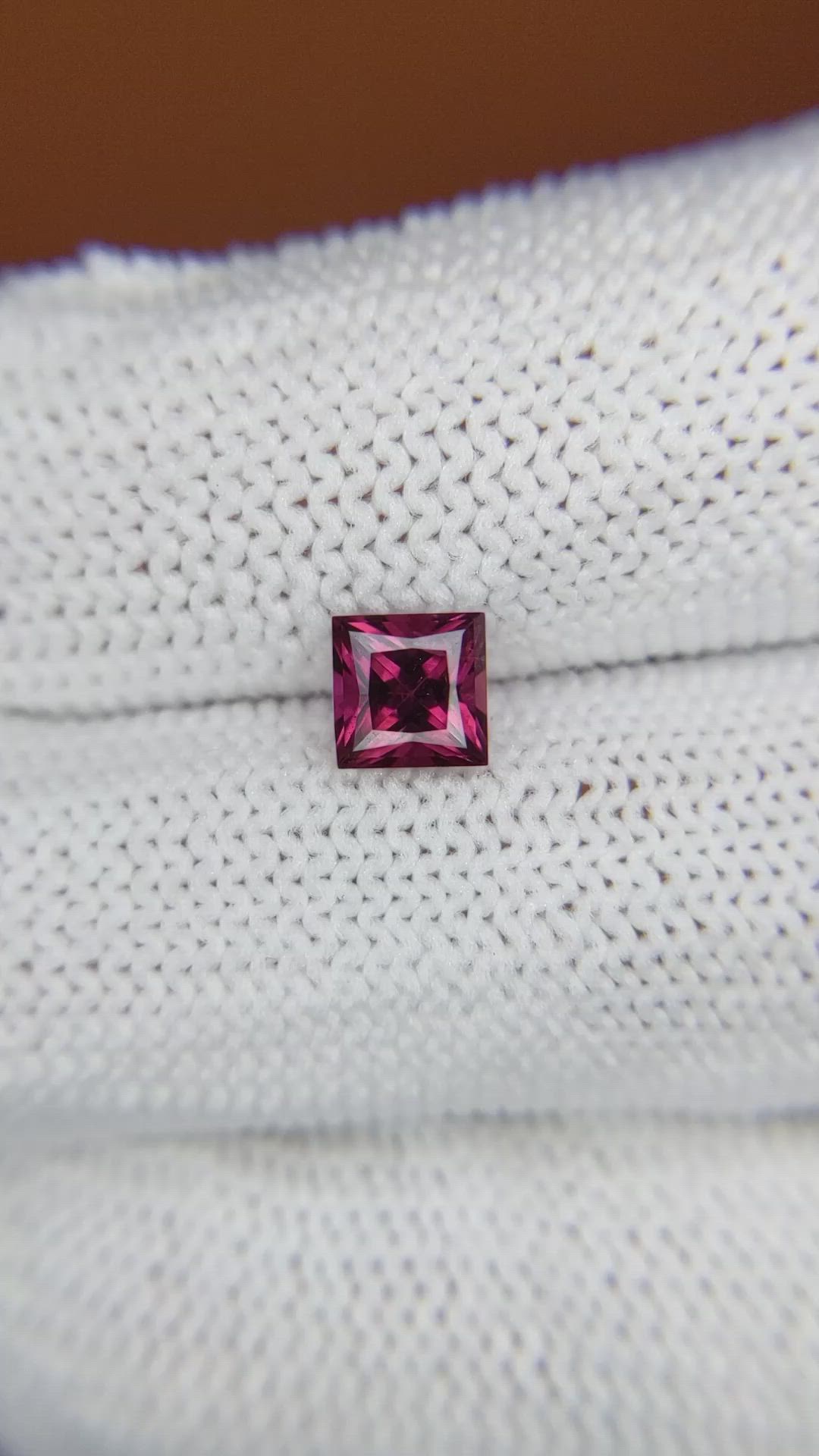 0.74 Ct. Reddish Pink Garnet from Ceylon (Sri Lanka) Size Video