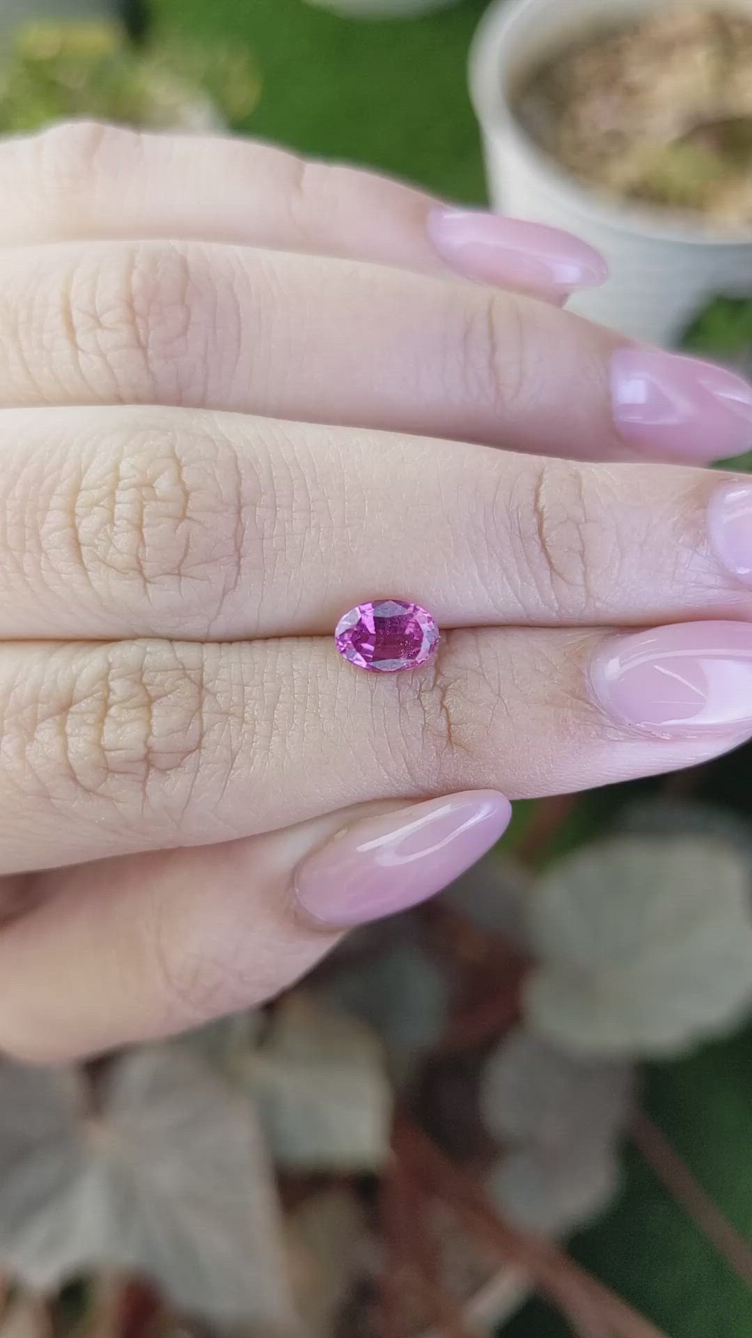 0.81 Ct. Pink Tourmaline from Ceylon (Sri Lanka) Size Video