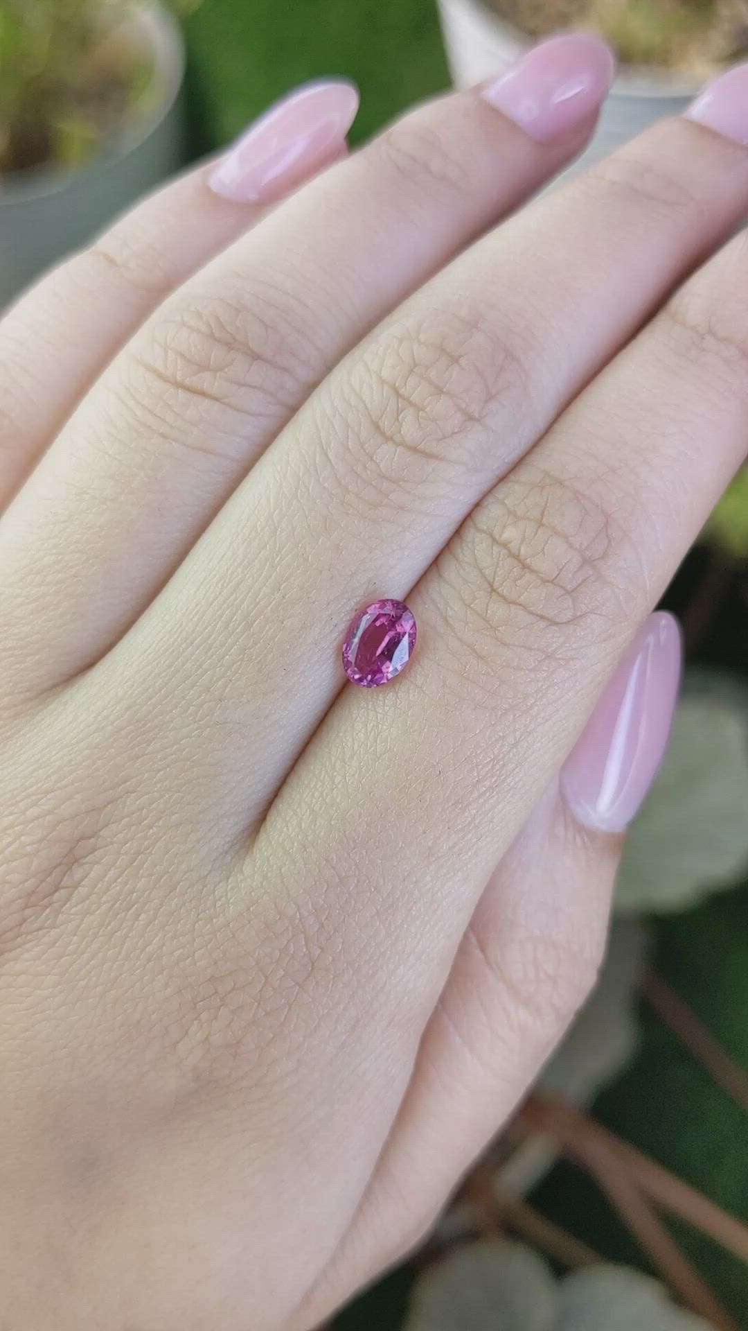 0.81 Ct. Pink Tourmaline from Ceylon (Sri Lanka) Size Video