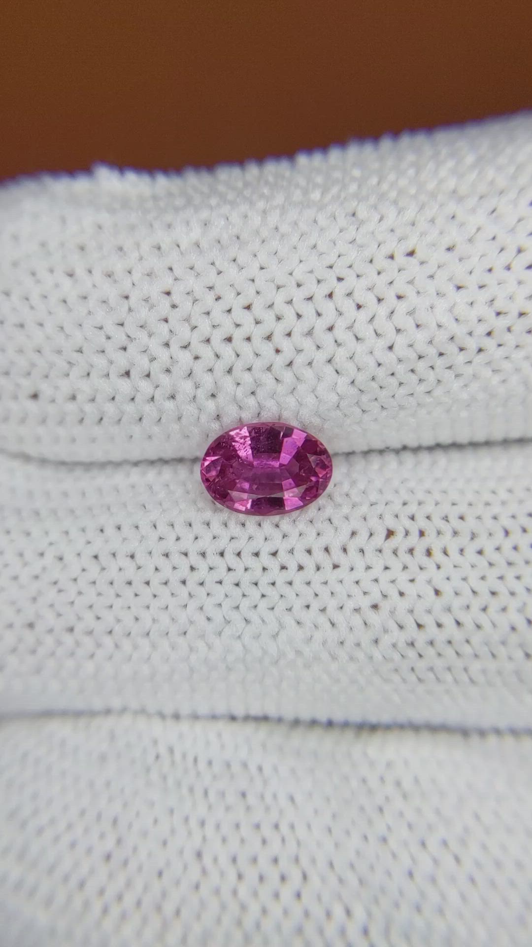 0.81 Ct. Pink Tourmaline from Ceylon (Sri Lanka) Size Video