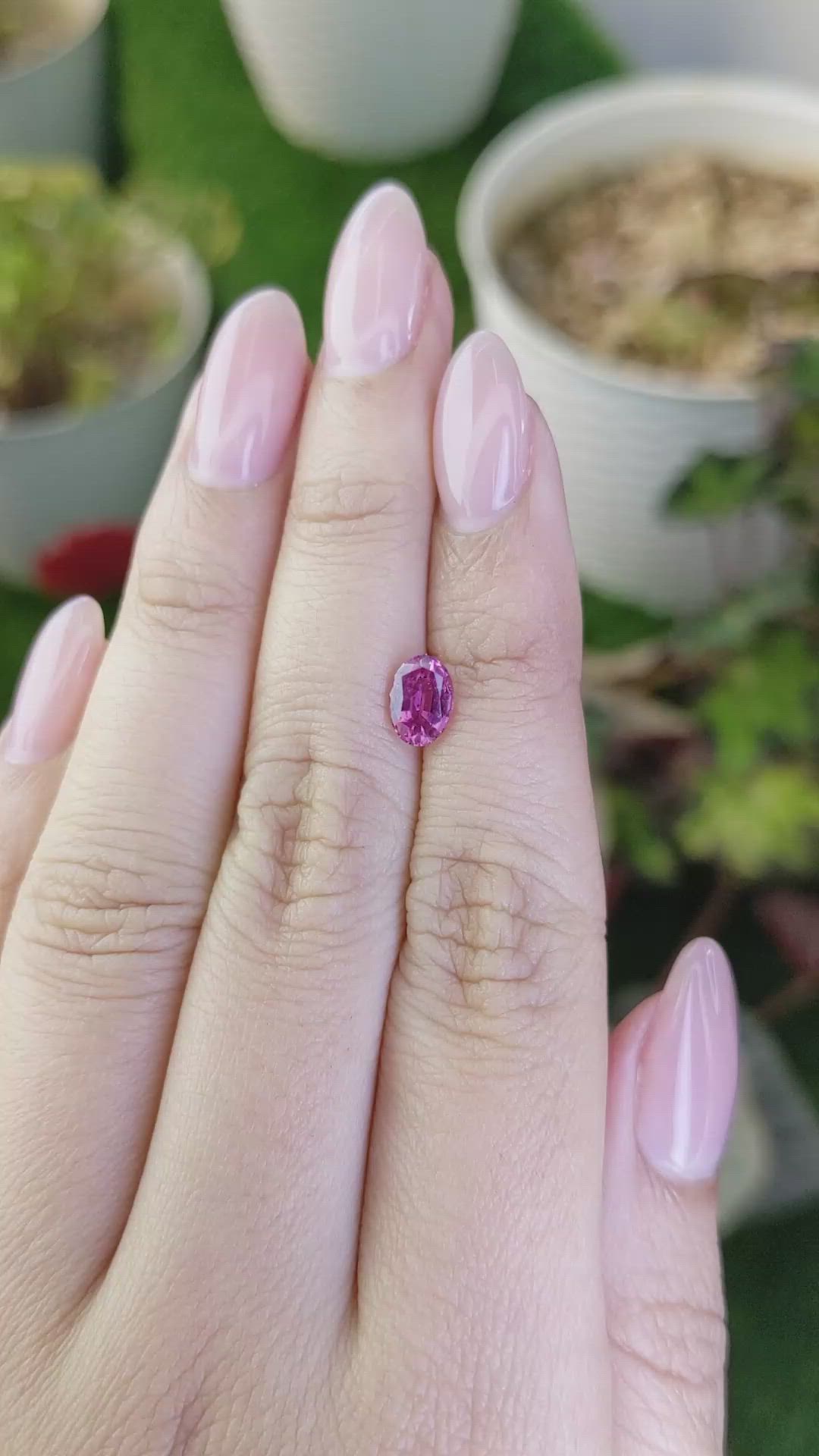 0.81 Ct. Pink Tourmaline from Ceylon (Sri Lanka) Size Video