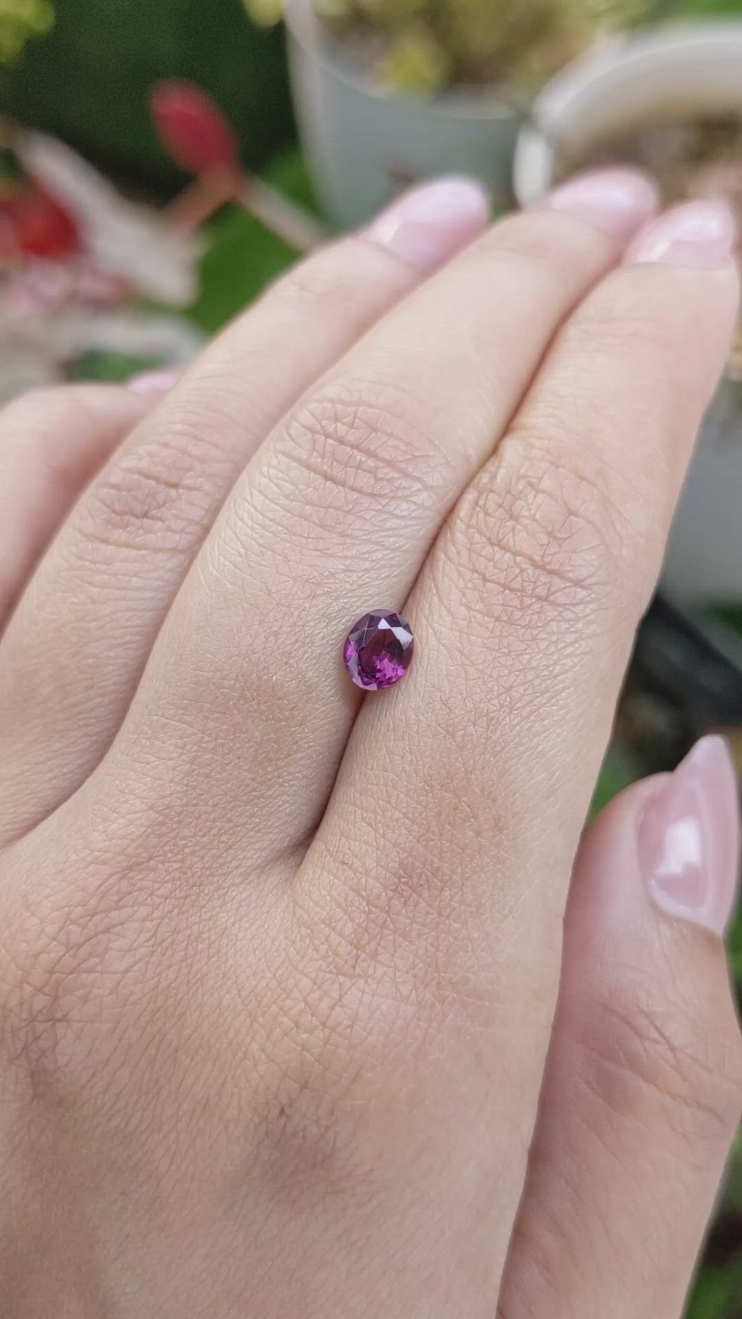 0.71 Ct. Pinkish Purple Spinel from Ceylon (Sri Lanka) Size Video