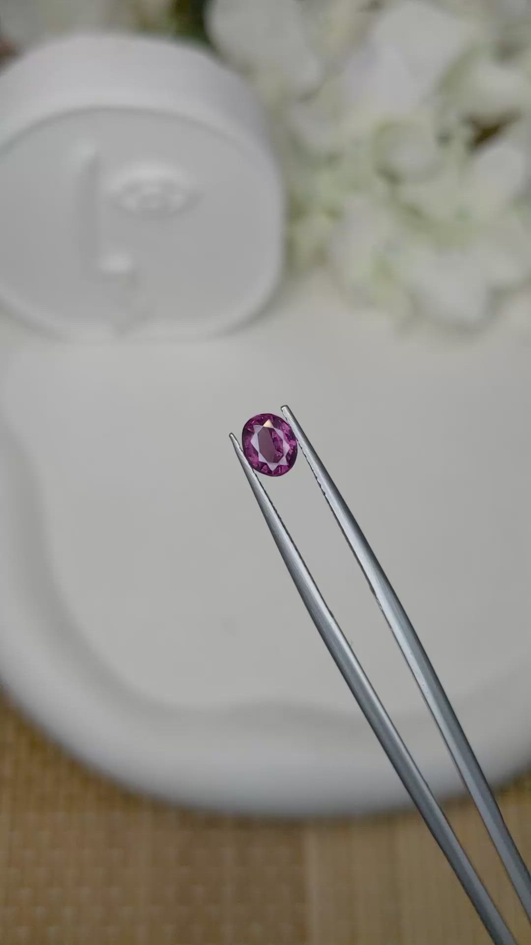 0.71 Ct. Pinkish Purple Spinel from Ceylon (Sri Lanka) Size Video