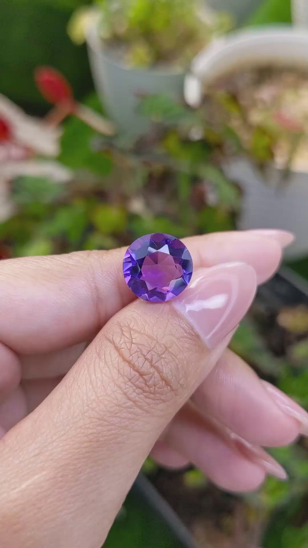 6.05 Ct. Purple Amethyst from Ceylon (Sri Lanka) Size Video