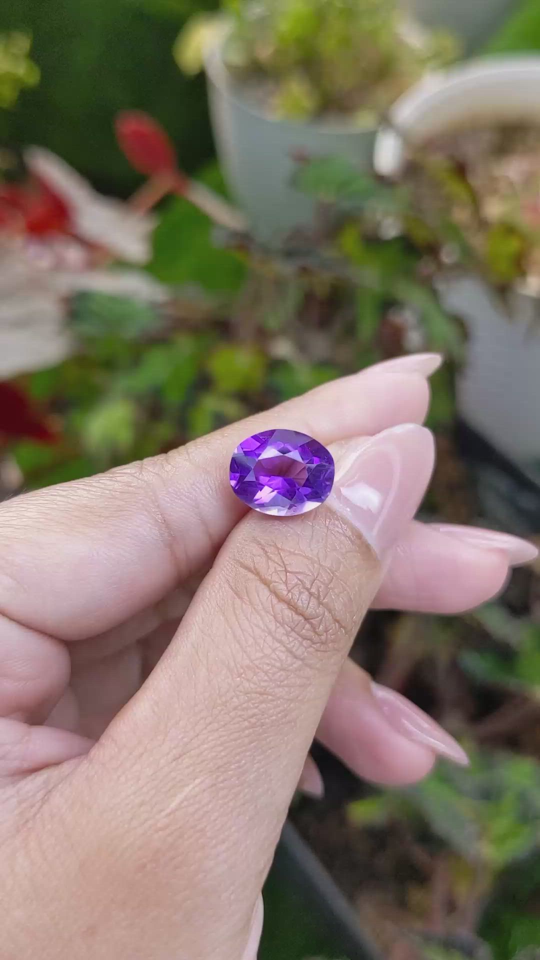 4.32 Ct. Purple Amethyst from Ceylon (Sri Lanka) Size Video