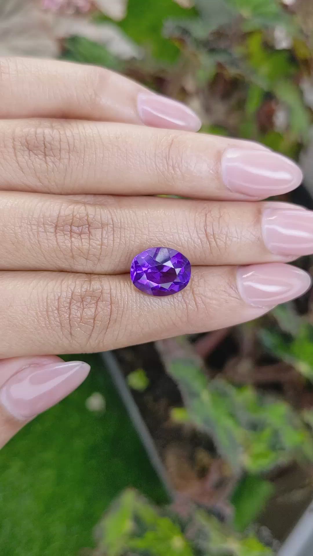 4.32 Ct. Purple Amethyst from Ceylon (Sri Lanka) Size Video