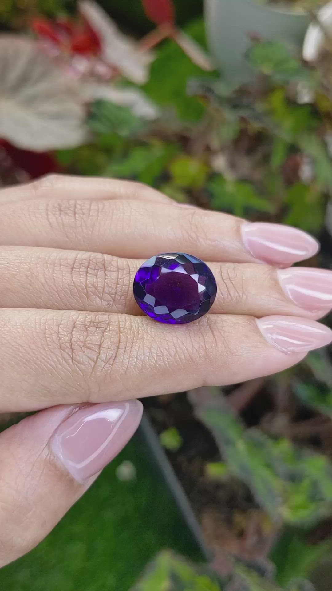 11.60 Ct. Purple Amethyst from Ceylon (Sri Lanka) Size Video