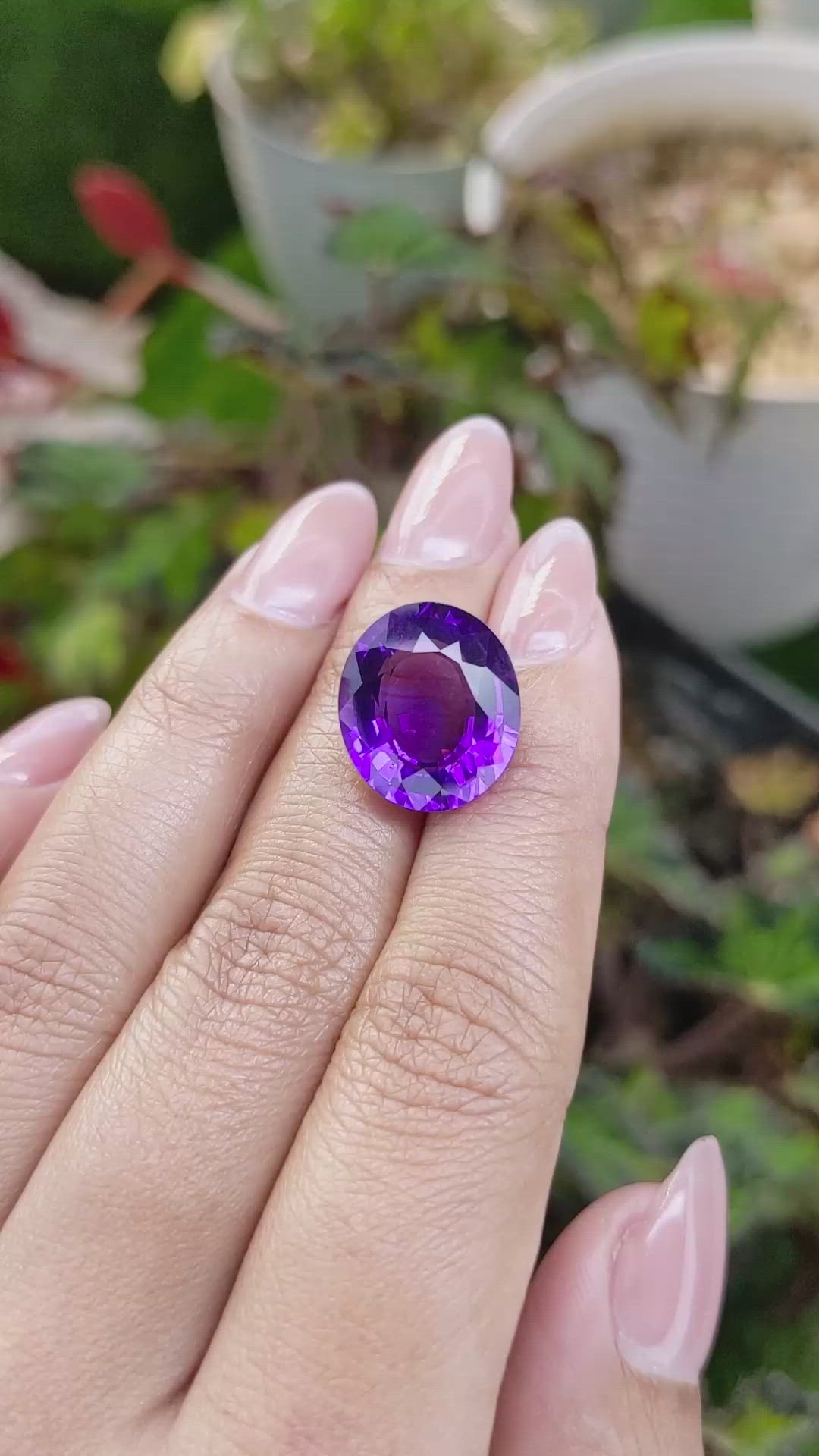 11.17 Ct. Purple Amethyst from Ceylon (Sri Lanka) Size Video