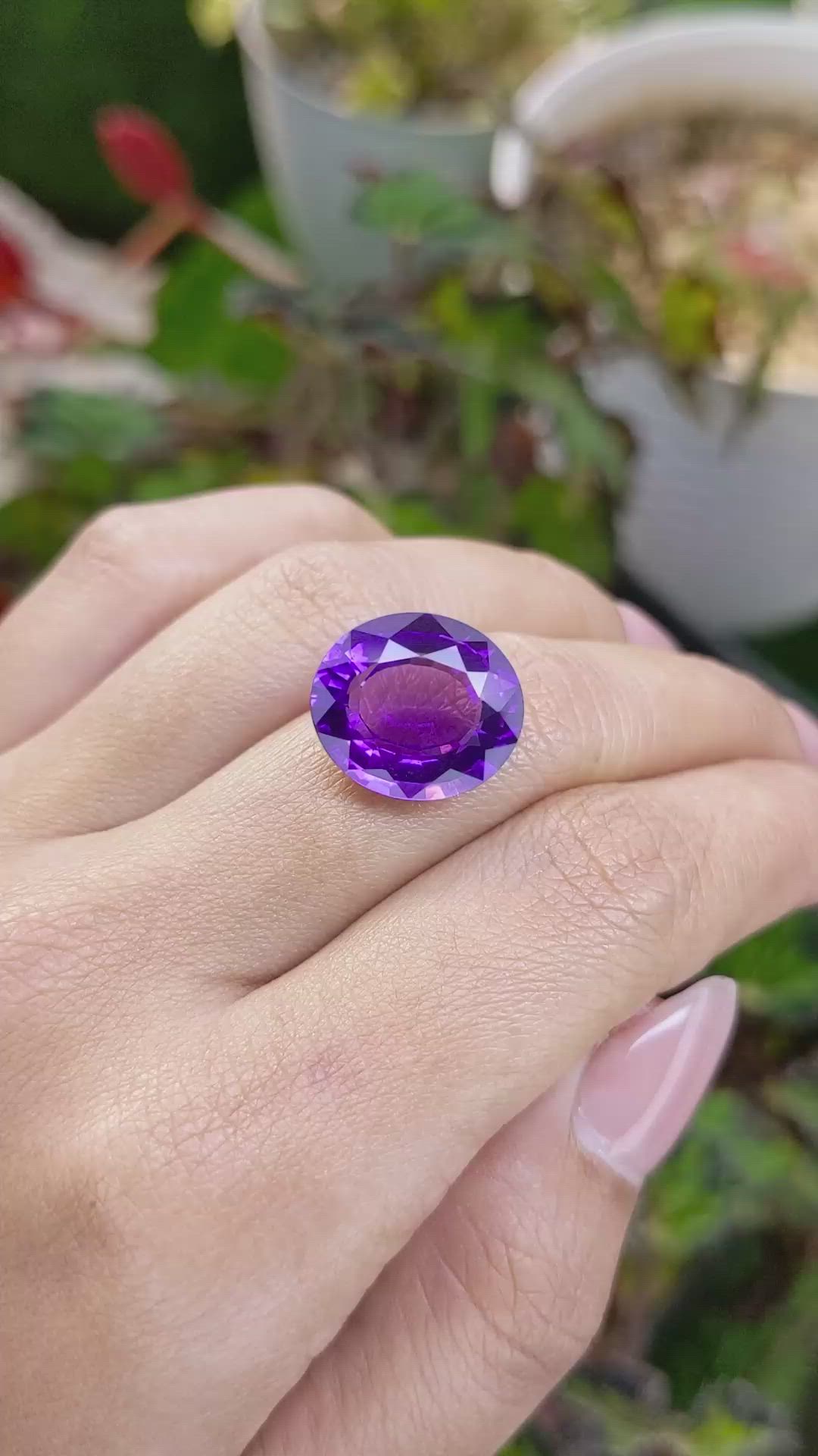 11.17 Ct. Purple Amethyst from Ceylon (Sri Lanka) Size Video