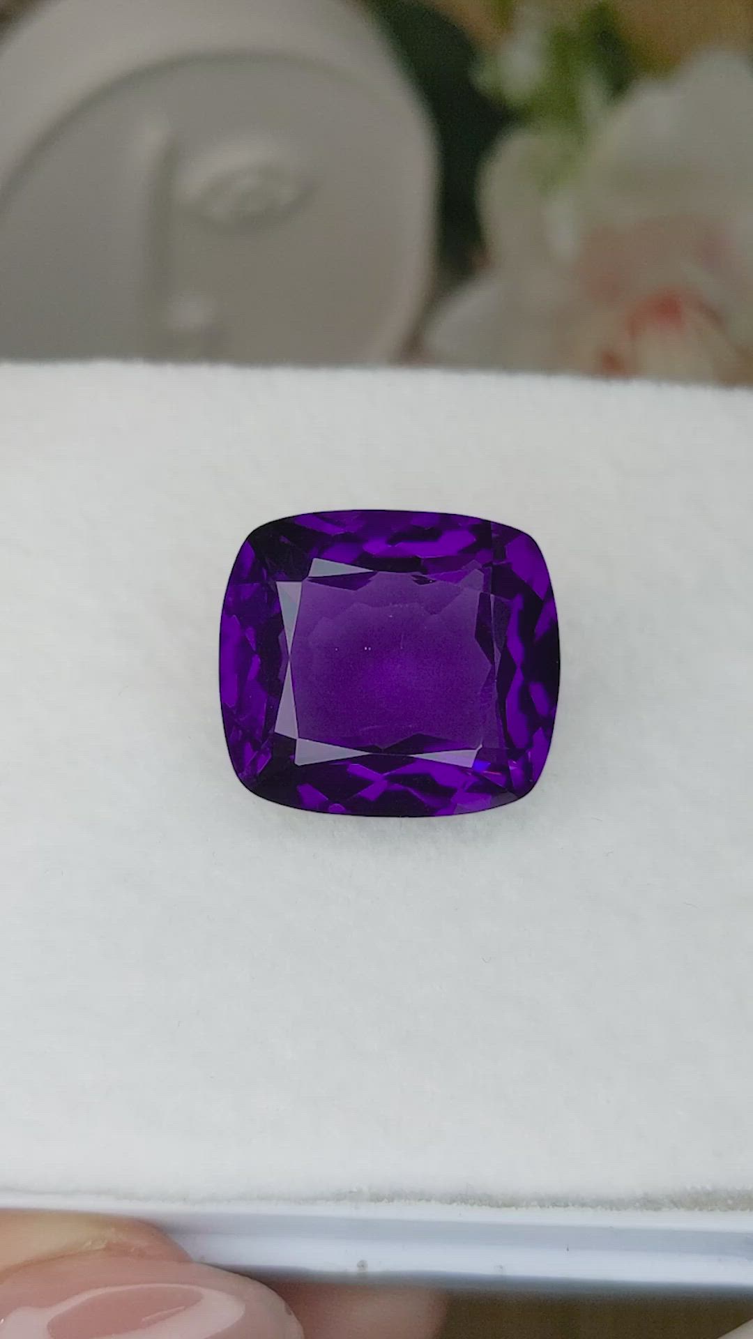 24.63 Ct. Purple Amethyst from Ceylon (Sri Lanka) Size Video