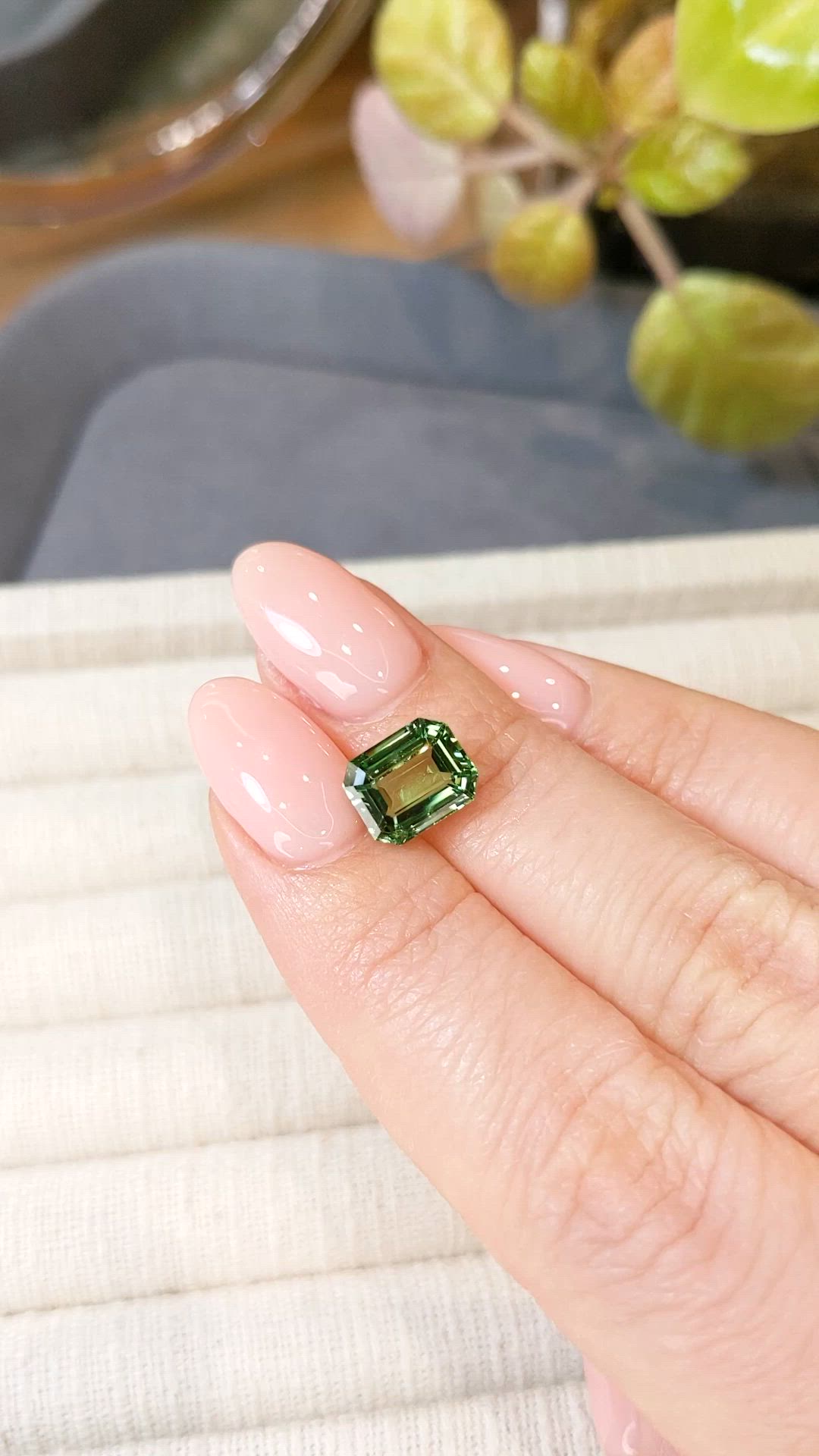 3.03 Ct. Tsavorite Garnet from Tanzania Size Video