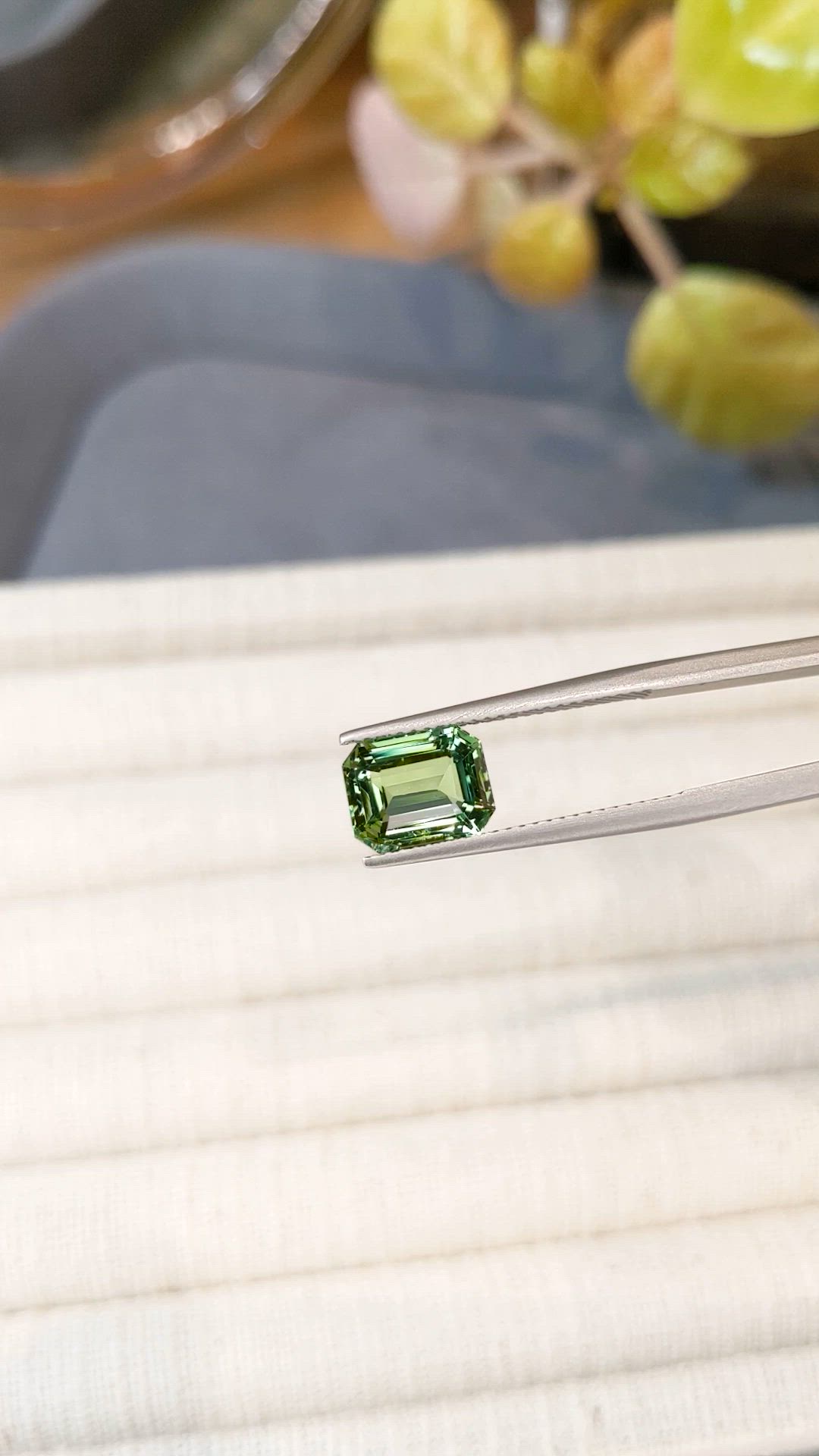 3.03 Ct. Tsavorite Garnet from Tanzania Size Video