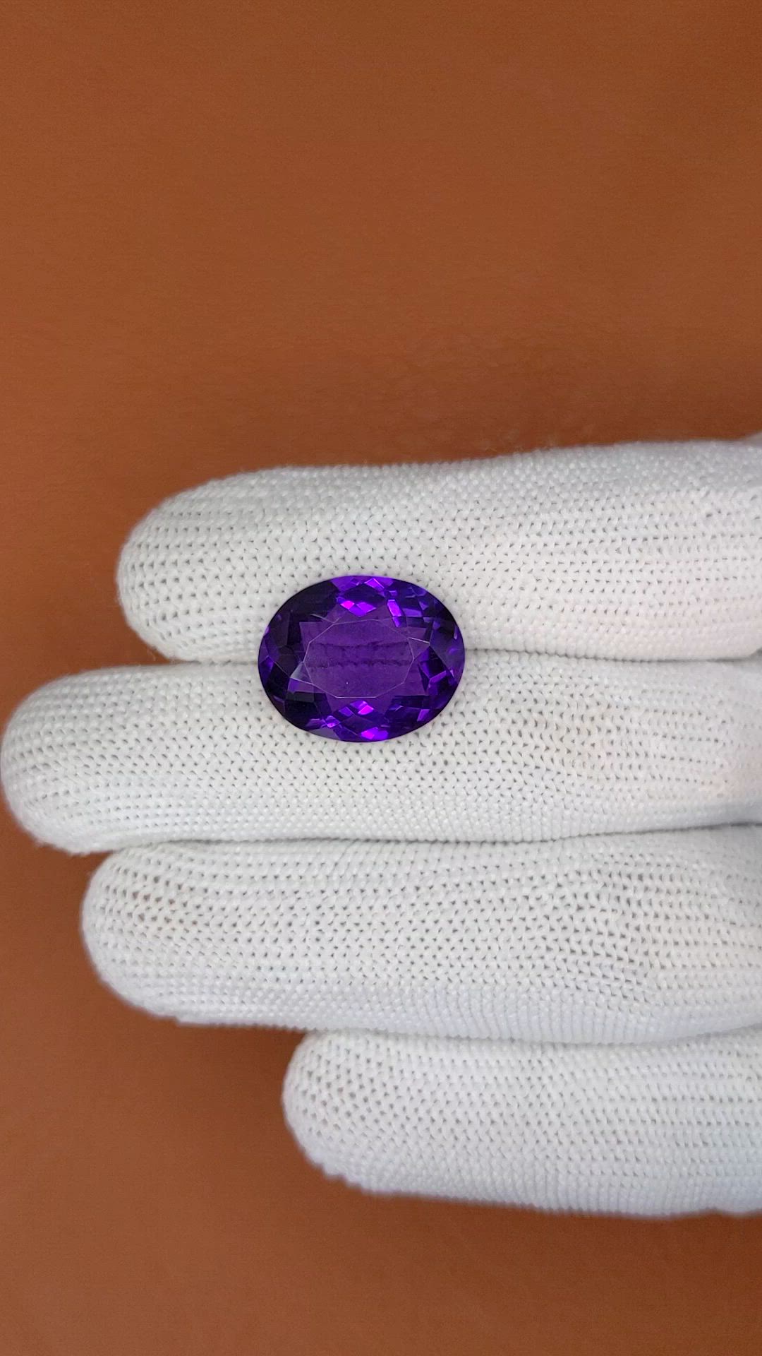 12.09 Ct. Purple Amethyst from Brazil Size Video