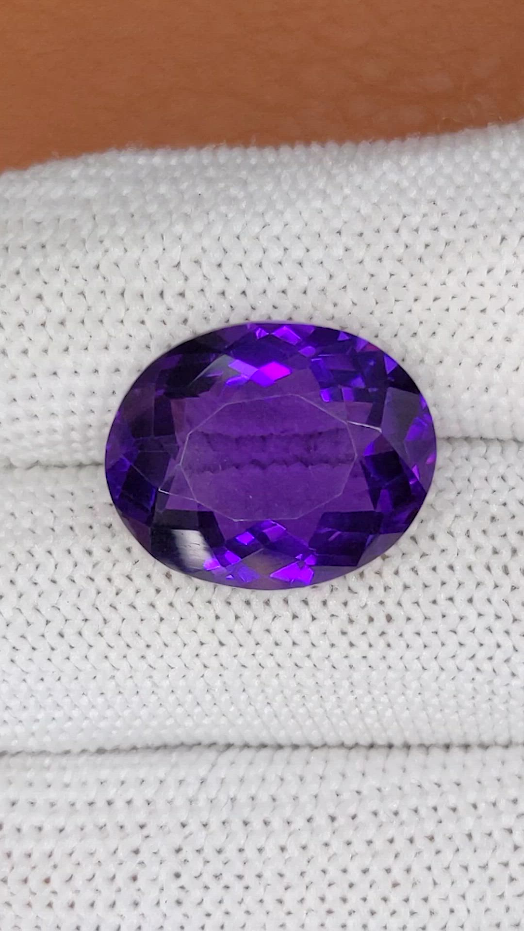 12.09 Ct. Purple Amethyst from Brazil Size Video