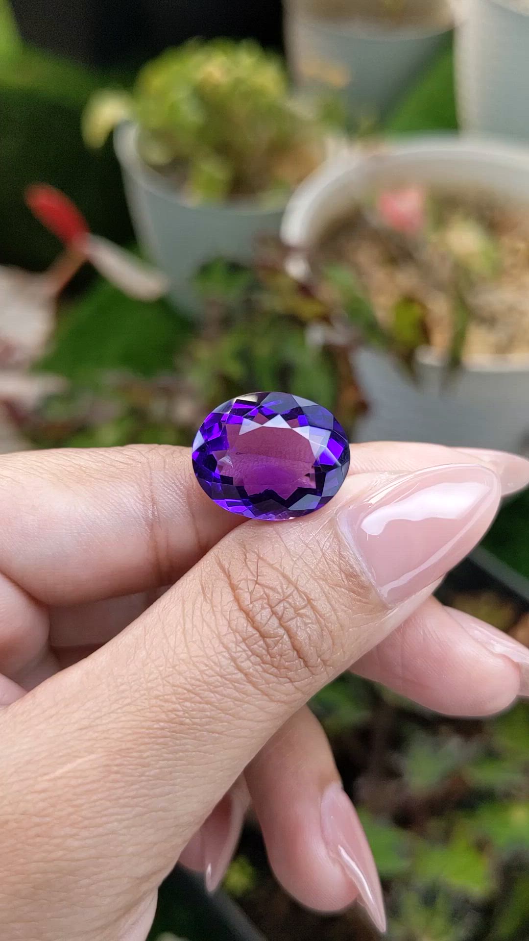 12.09 Ct. Purple Amethyst from Brazil Size Video