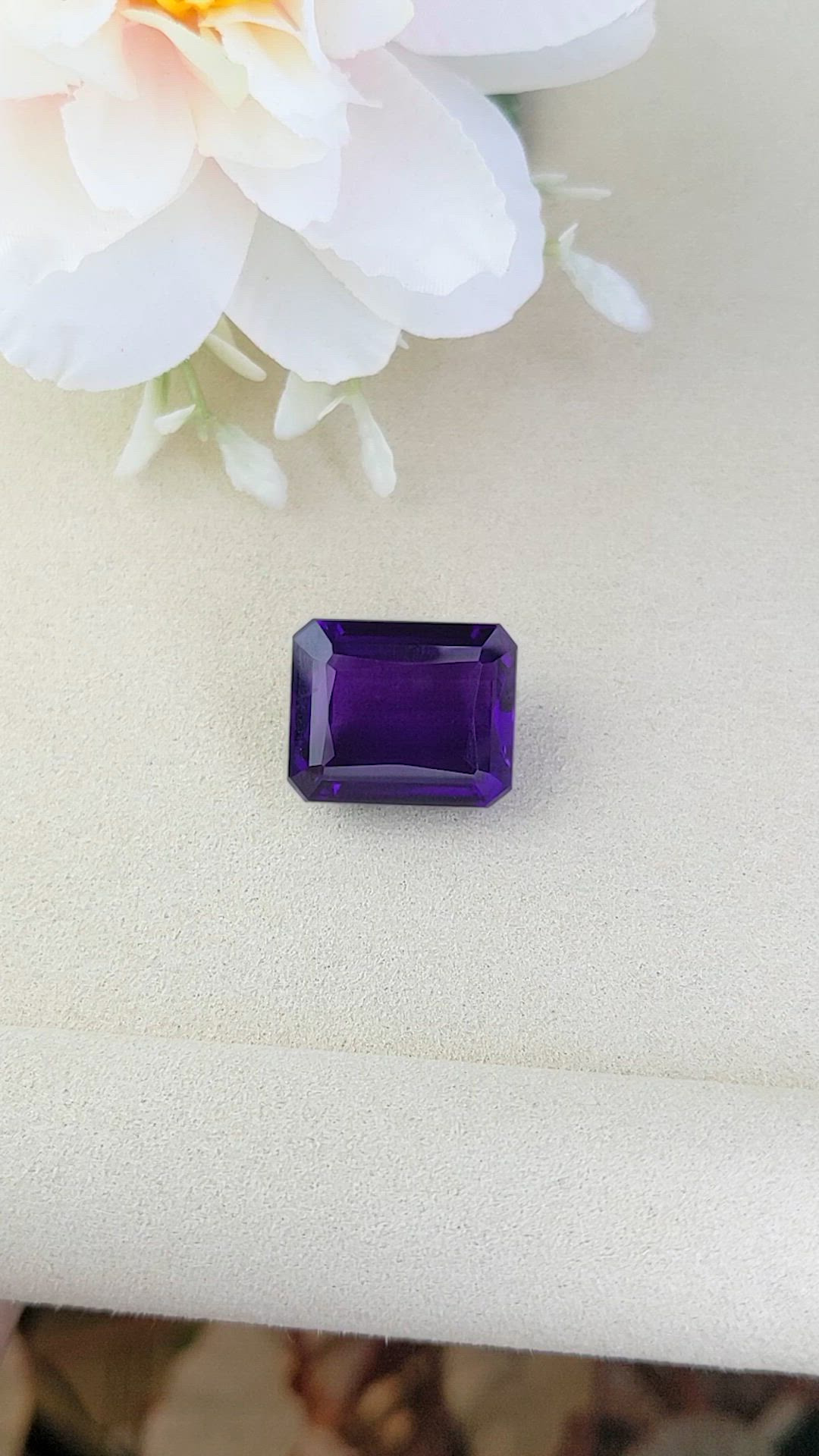 24.75 Ct. Purple Amethyst from Brazil Size Video