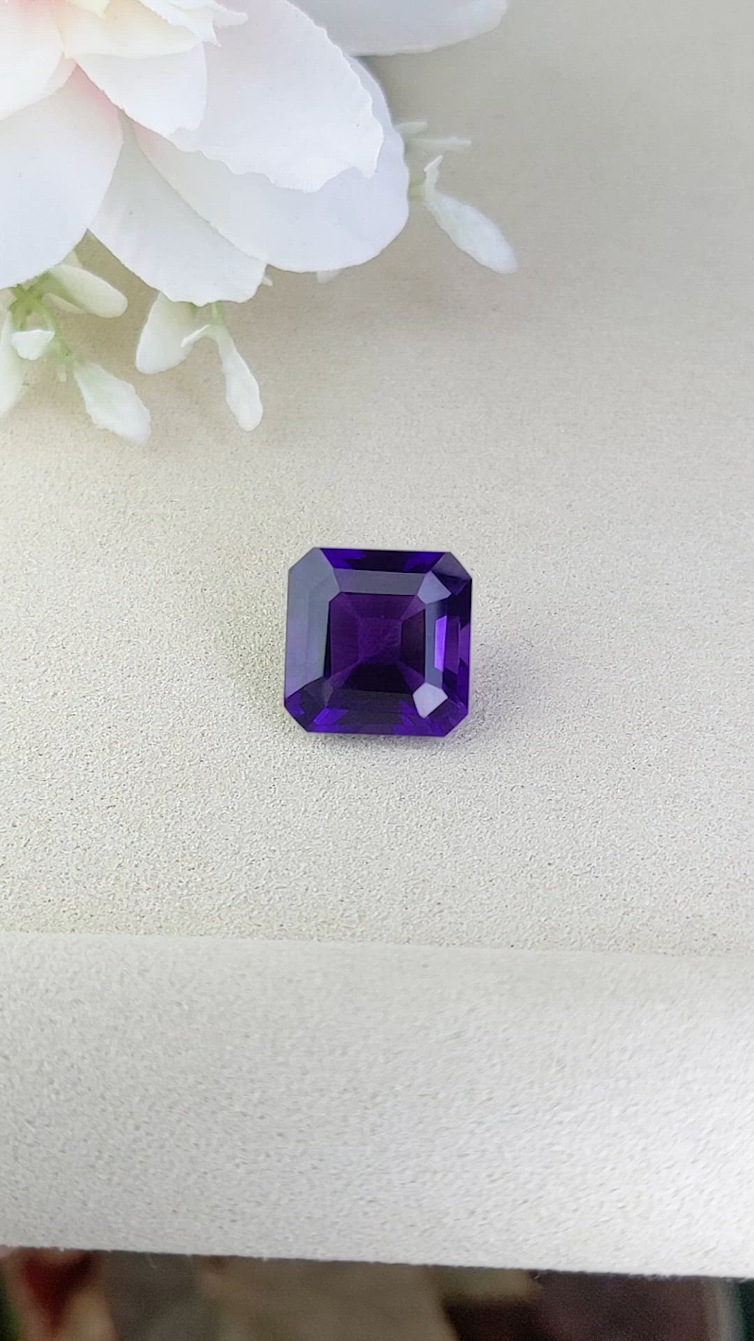 12.38 Ct. Purple Amethyst from Brazil Size Video