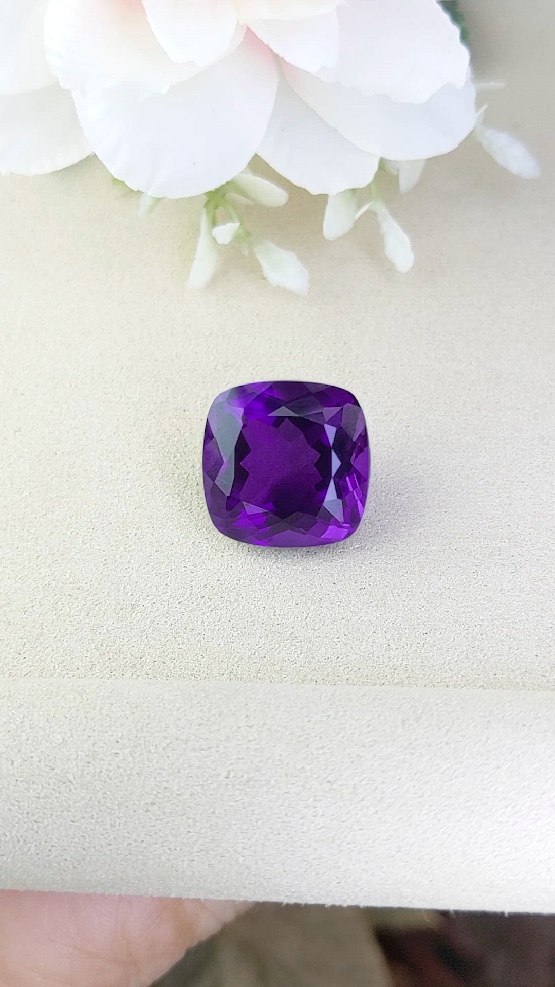 24.02 Ct. Purple Amethyst from Brazil Size Video