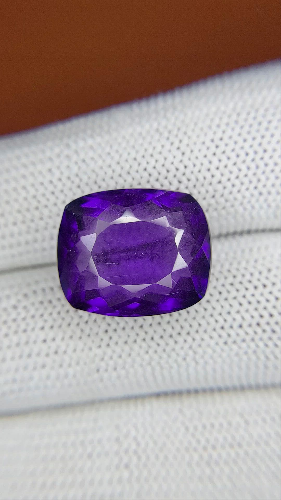 14.86 Ct. Purple Amethyst from Brazil Size Video