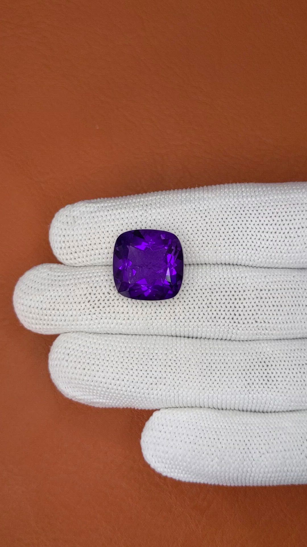 13.13 Ct. Purple Amethyst from Brazil Size Video