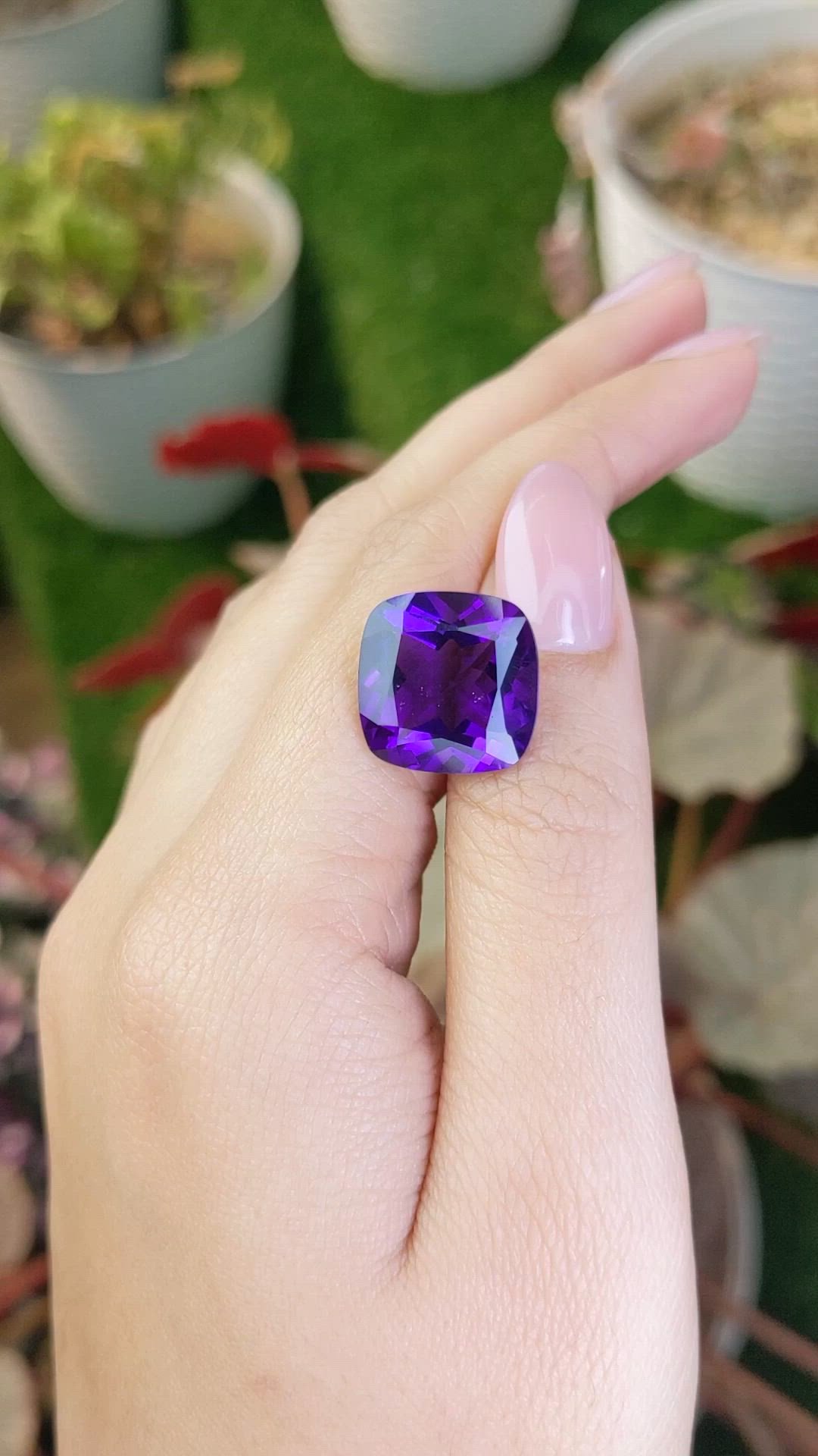 13.13 Ct. Purple Amethyst from Brazil Size Video