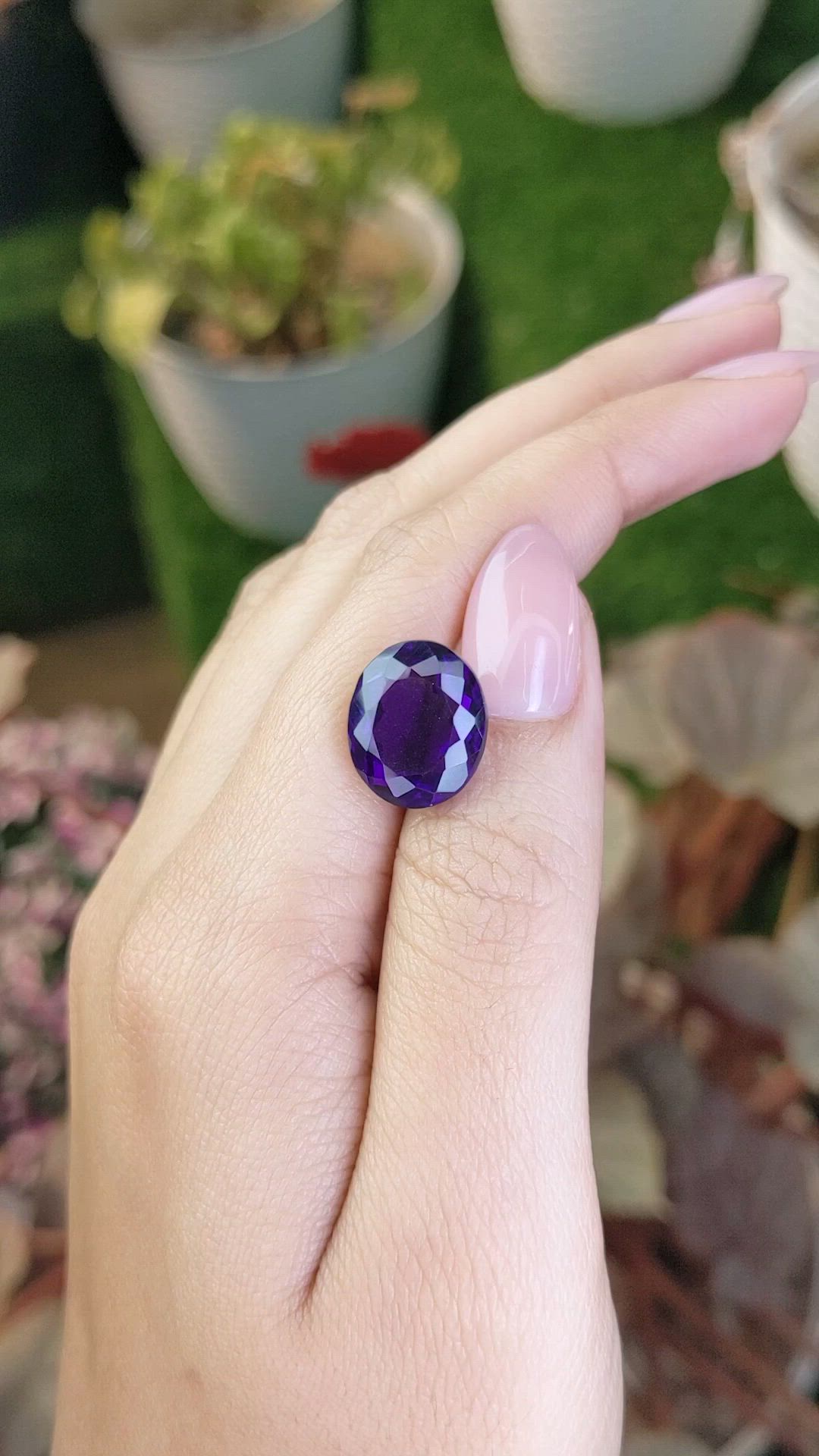 10.04 Ct. Purple Amethyst from Brazil Size Video