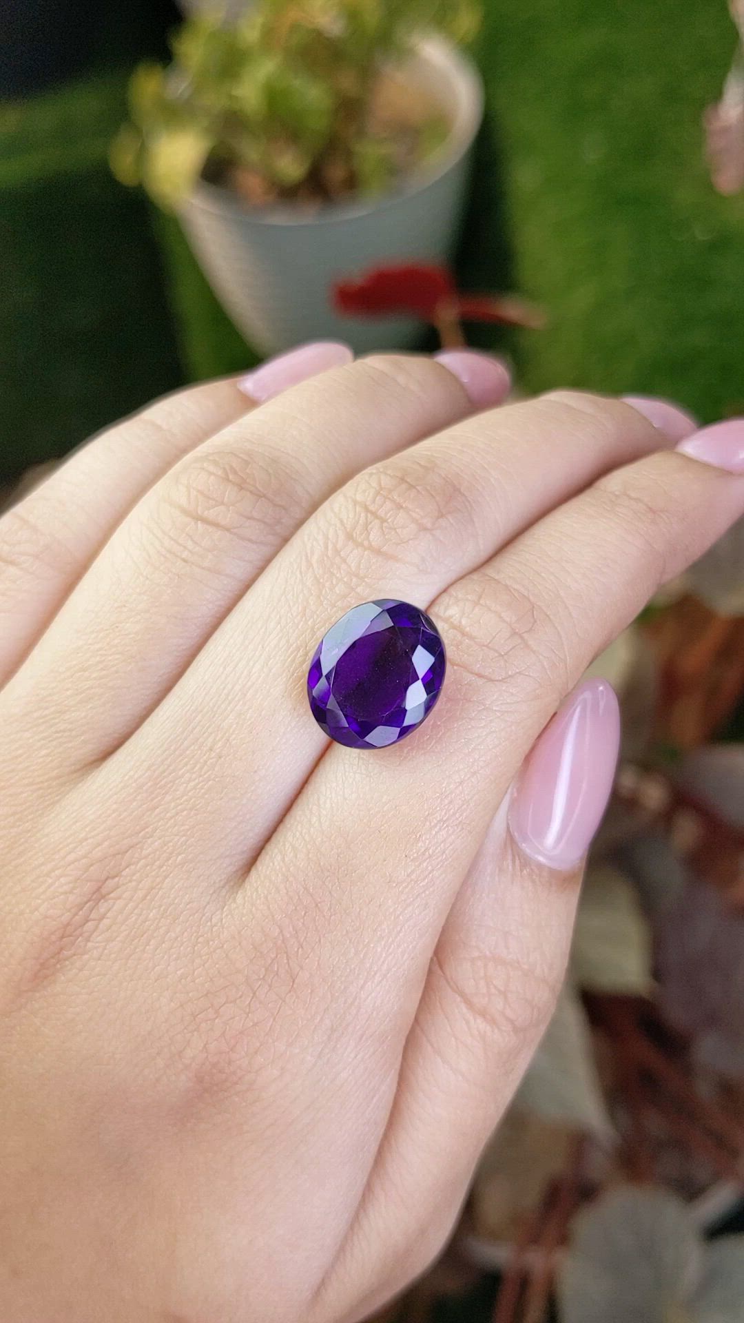 10.04 Ct. Purple Amethyst from Brazil Size Video
