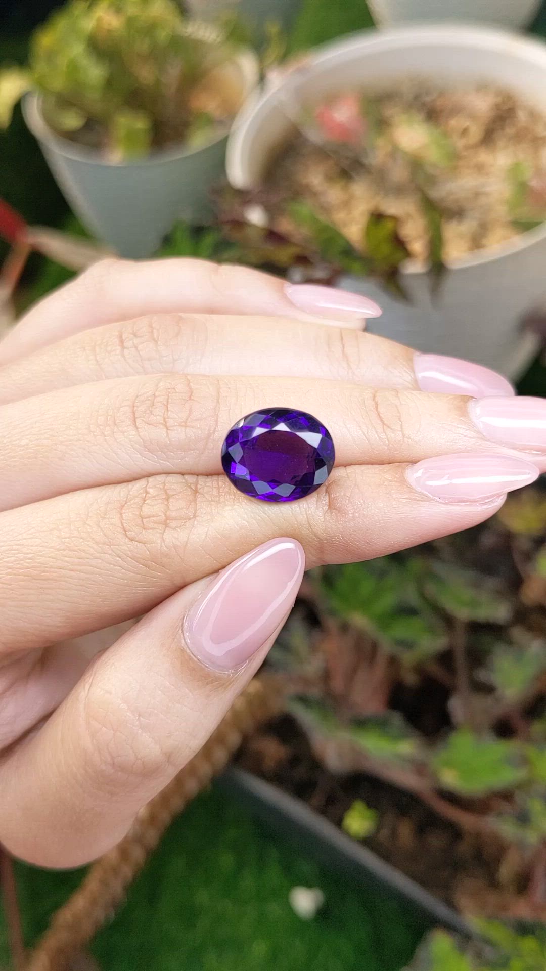10.04 Ct. Purple Amethyst from Brazil Size Video