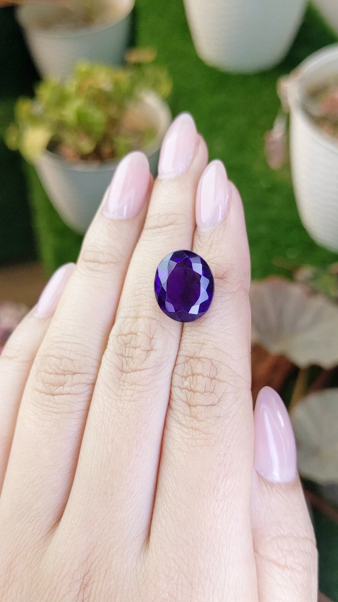 10.04 Ct. Purple Amethyst from Brazil Size Video