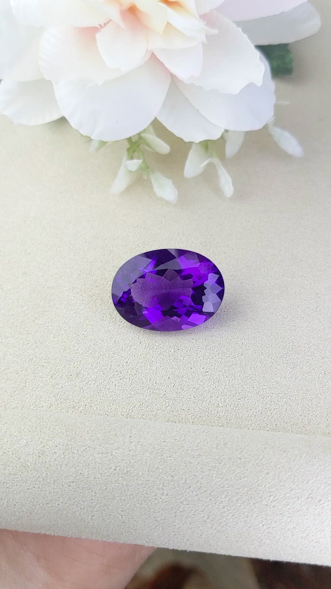 20.21 Ct. Purple Amethyst from Brazil Size Video