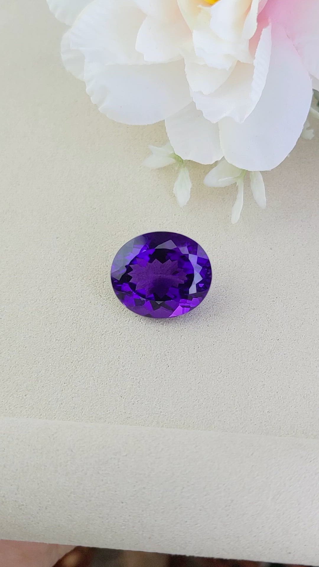 21.11 Ct. Purple Amethyst from Brazil Size Video