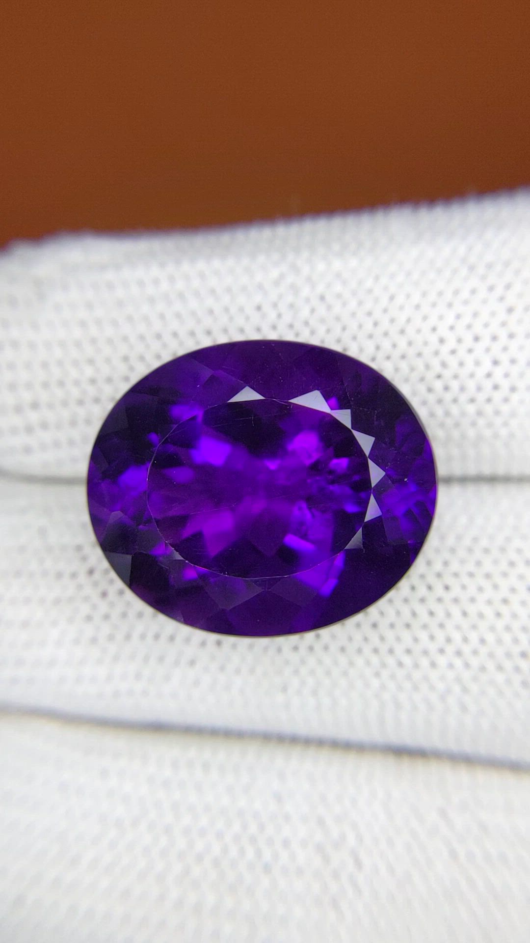 20.47 Ct. Purple Amethyst from Brazil Size Video