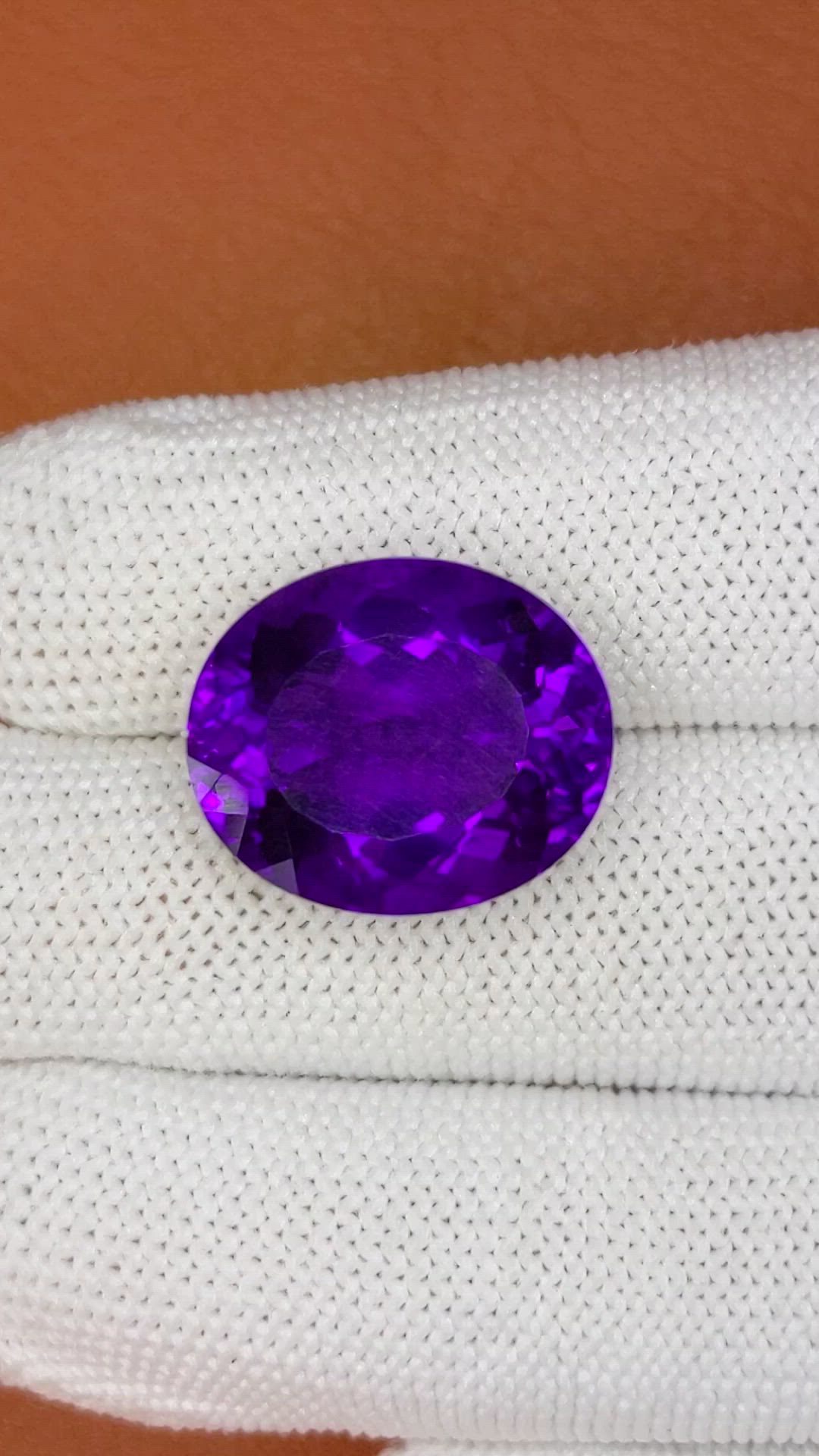 17.87 Ct. Purple Amethyst from Brazil Size Video