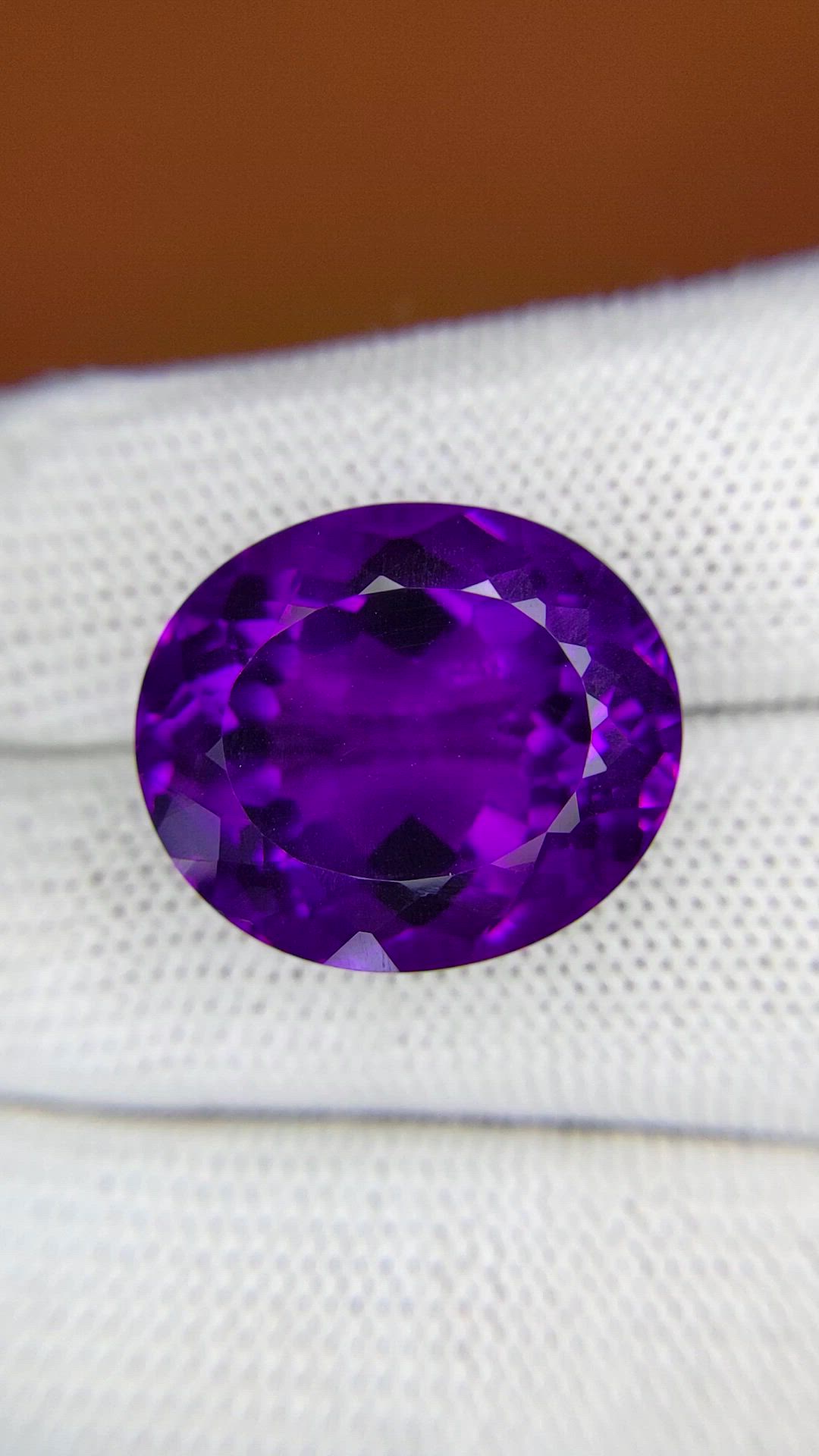 24.48 Ct. Purple Amethyst from Brazil Size Video