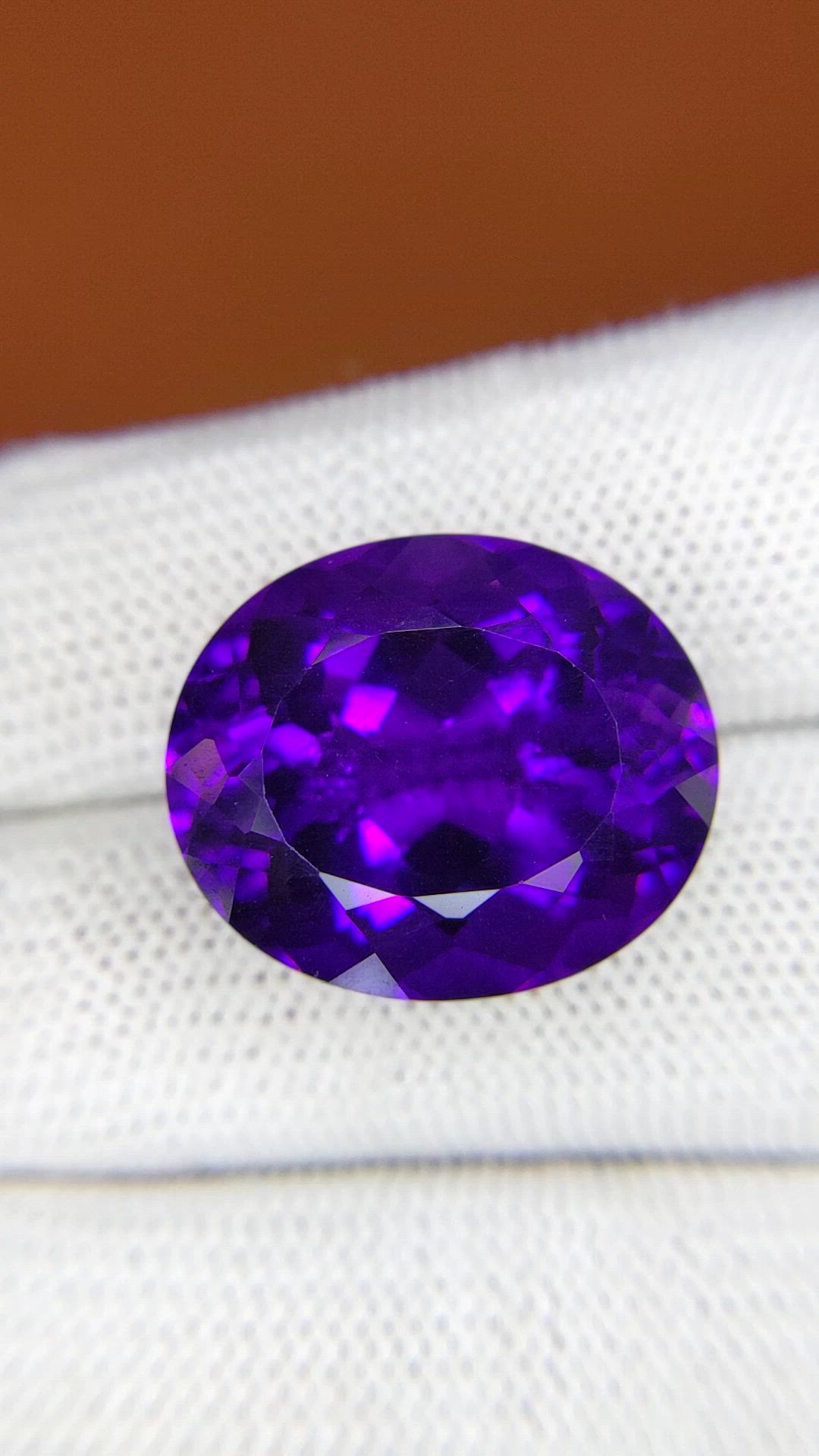 23.46 Ct. Purple Amethyst from Brazil Size Video