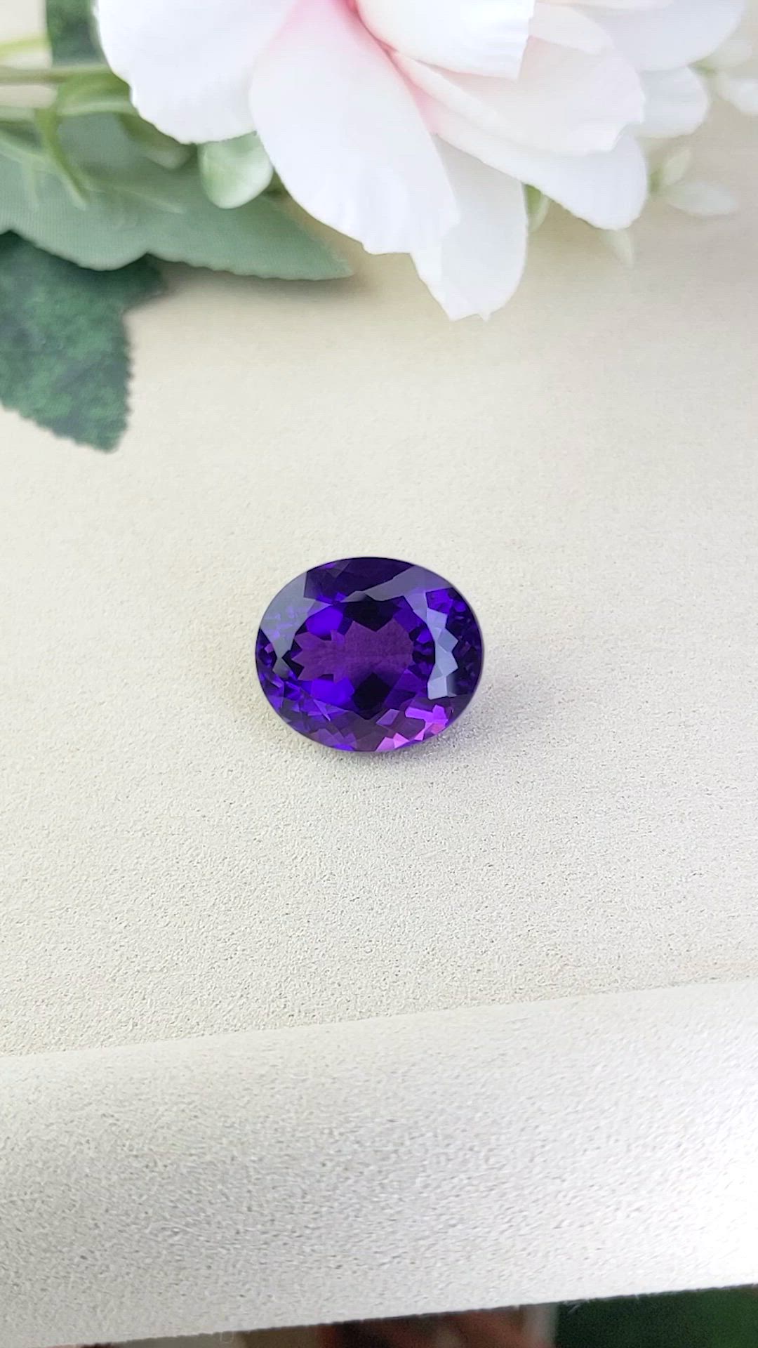 23.46 Ct. Purple Amethyst from Brazil Size Video