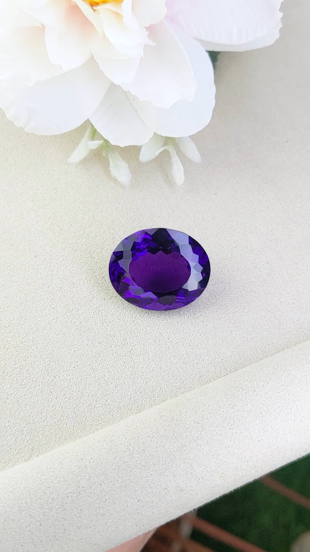 23.97 Ct. Purple Amethyst from Brazil Size Video